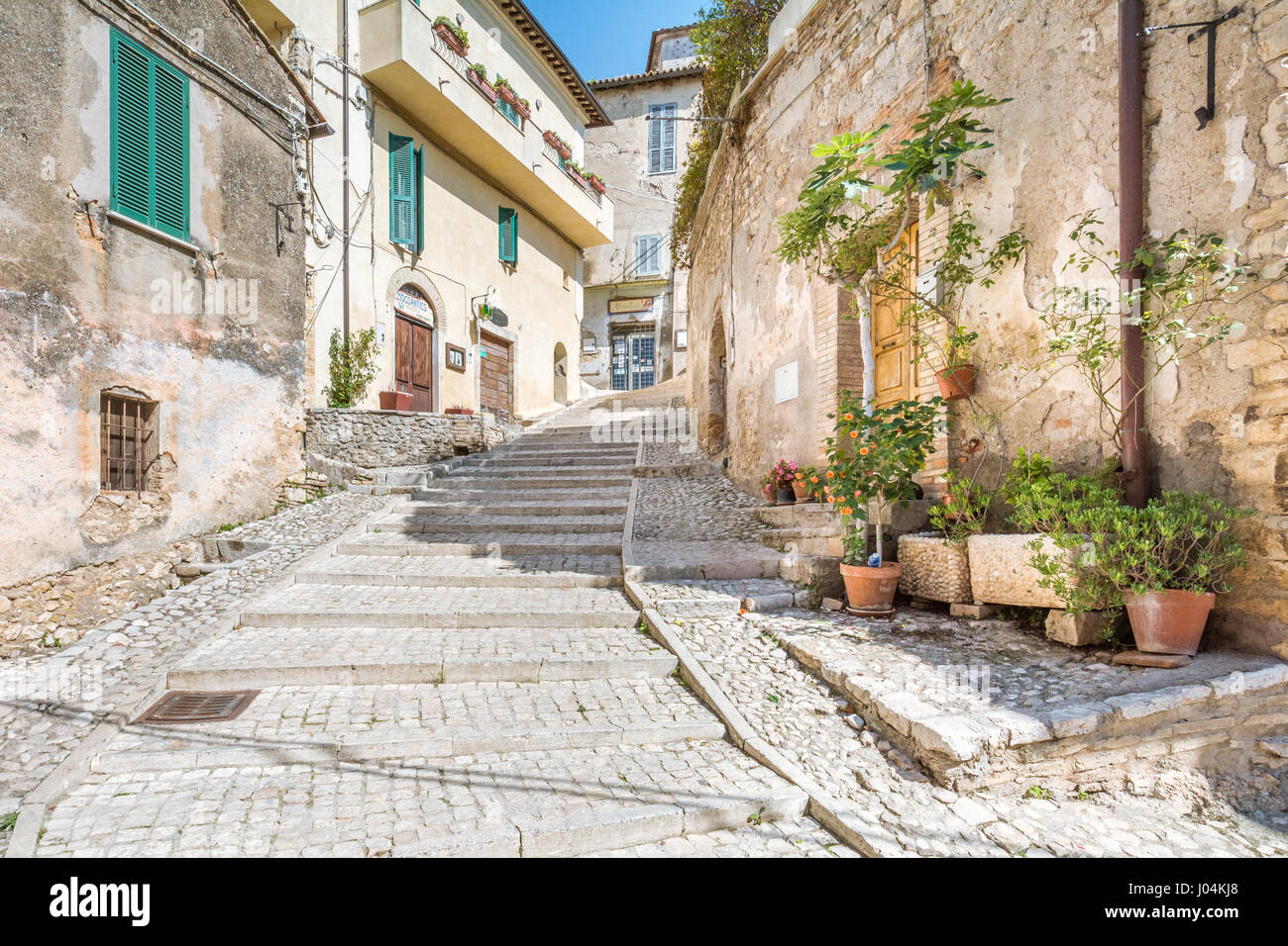 Roccantica, mittelalterliches Dorf in der Provinz Rieti, Latium (Italien) Stockfoto