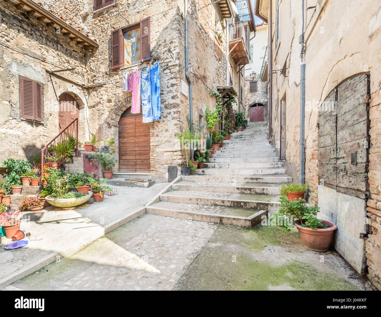 Roccantica, mittelalterliches Dorf in der Provinz Rieti, Latium (Italien) Stockfoto