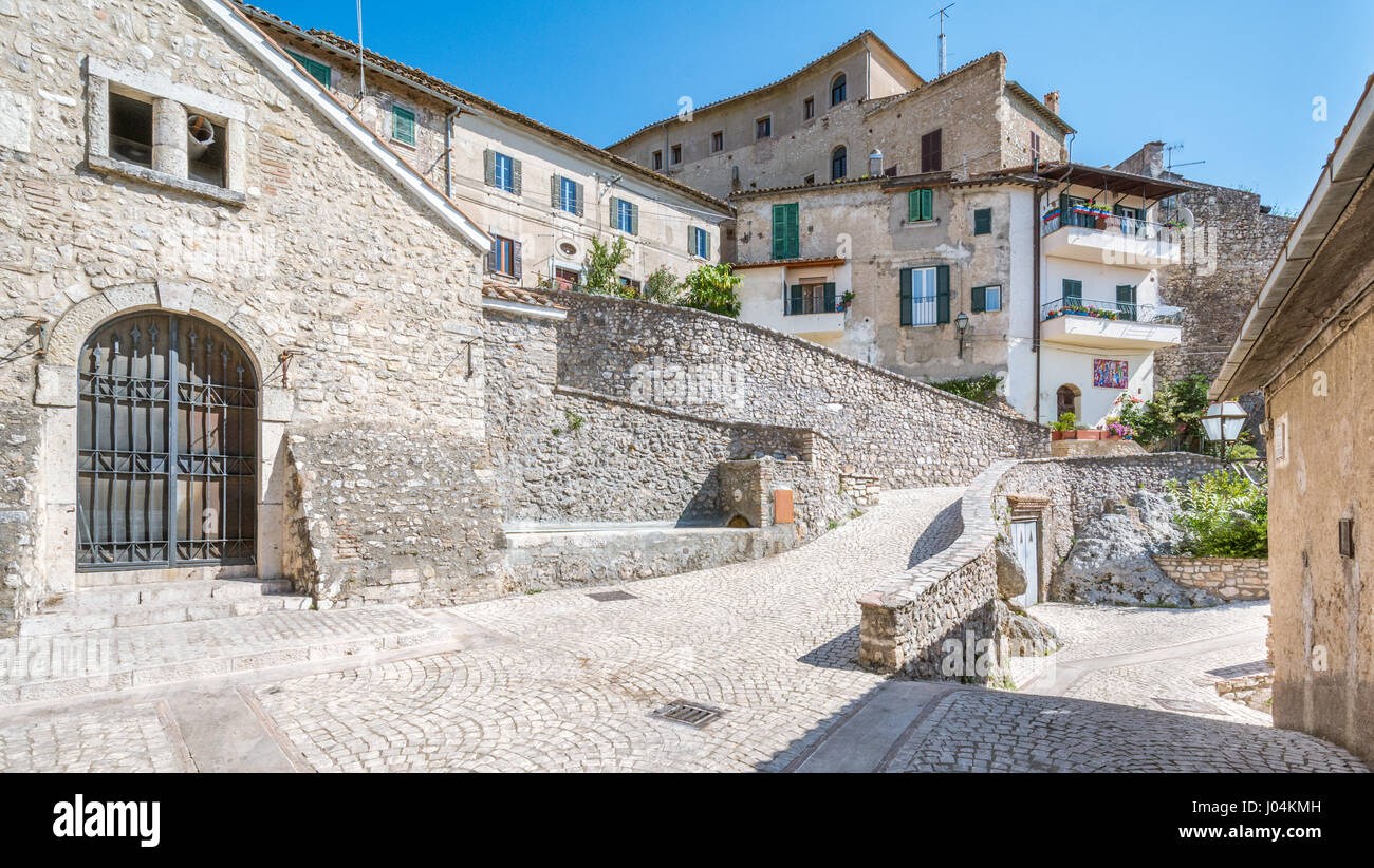 Roccantica, mittelalterliches Dorf in der Provinz Rieti, Latium (Italien) Stockfoto