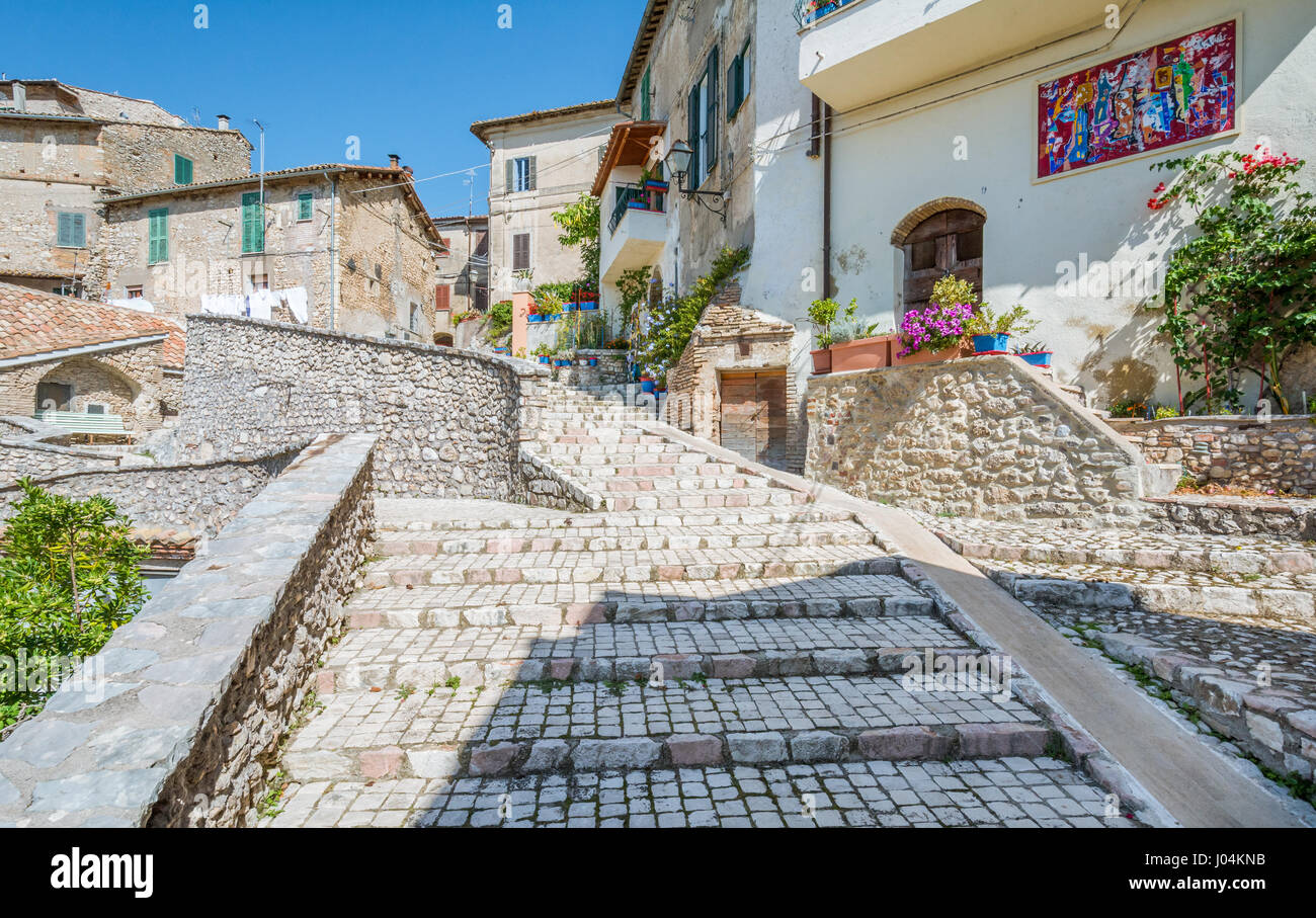 Roccantica, mittelalterliches Dorf in der Provinz Rieti, Latium (Italien) Stockfoto