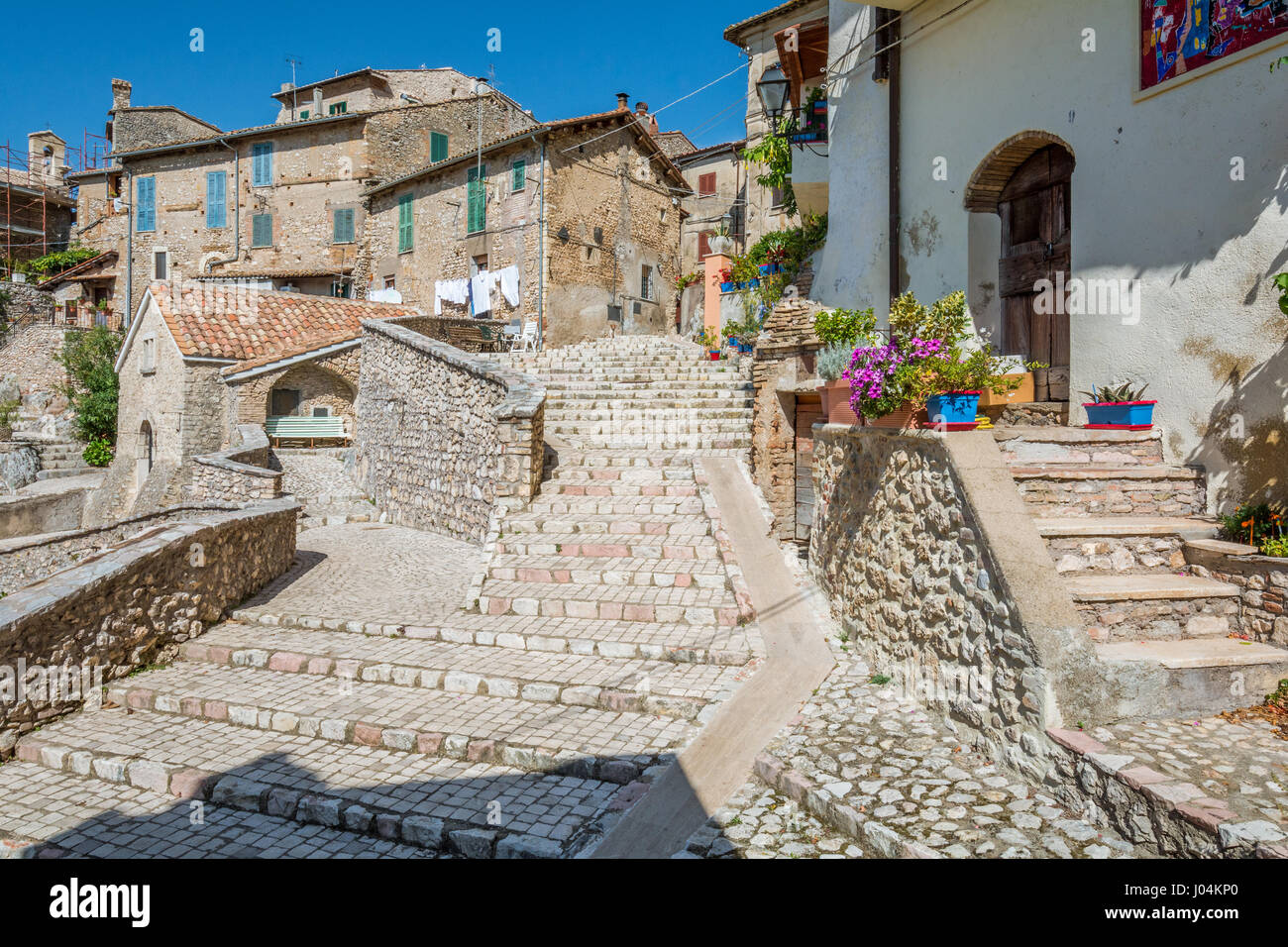 Roccantica, mittelalterliches Dorf in der Provinz Rieti, Latium (Italien) Stockfoto