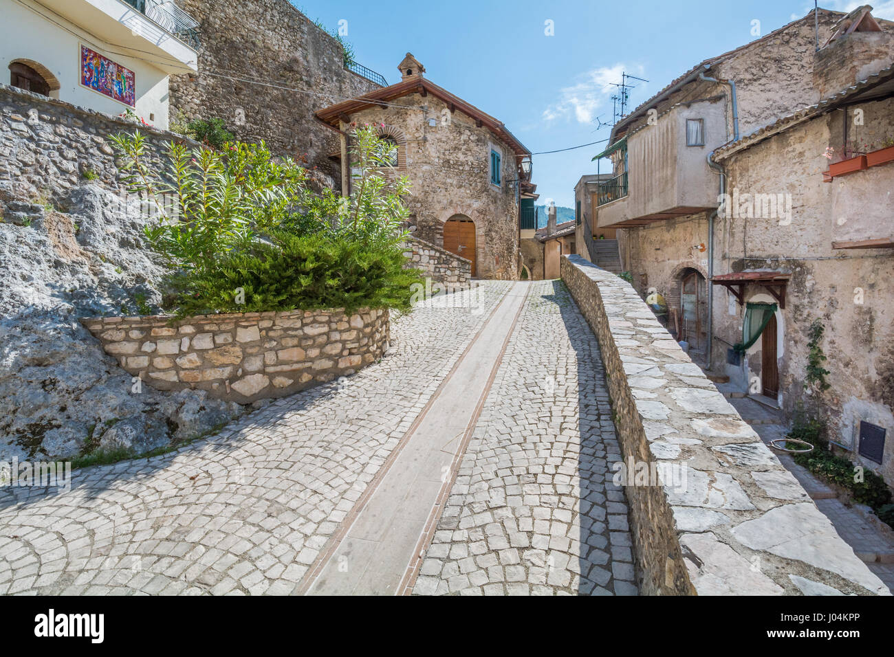 Roccantica, mittelalterliches Dorf in der Provinz Rieti, Latium (Italien) Stockfoto