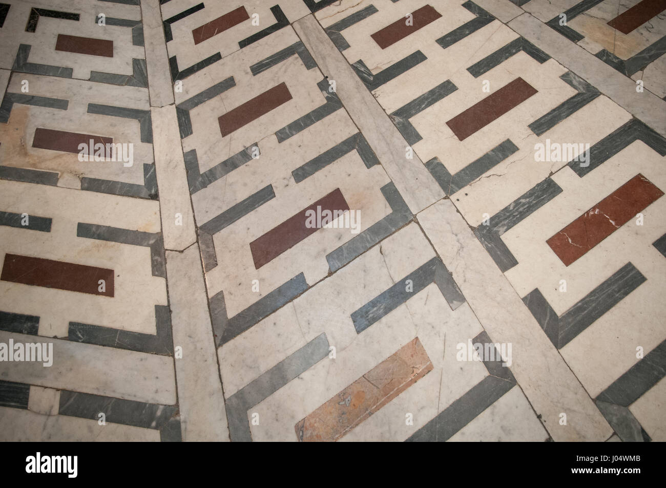 Marmor, Fliesen, in Florenz, Kathedrale, Florenz, Italien, Europa Stockfoto