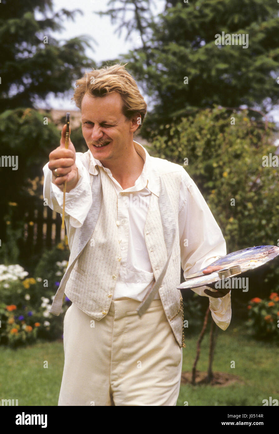 STELLAN SKARSGÅRD schwedische Schauspieler in der Rolle des Sören Kröyer in dem Film Hipp Hurra über die Skagenmaler Regie: Kjell Grede 1987 Stockfoto