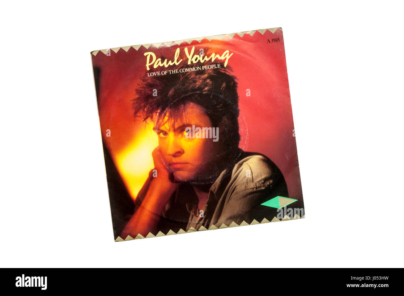 1982 7' Single Love des gemeinen Volkes von Paul Young. Stockfoto