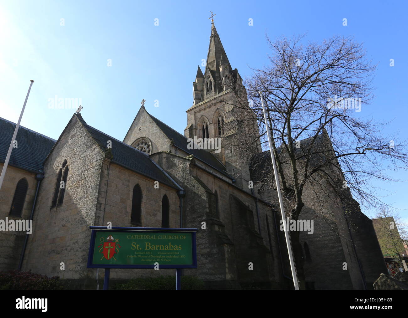 Kathedrale-Kirche von St. Barnabas Nottingham UK April 2017 Stockfoto