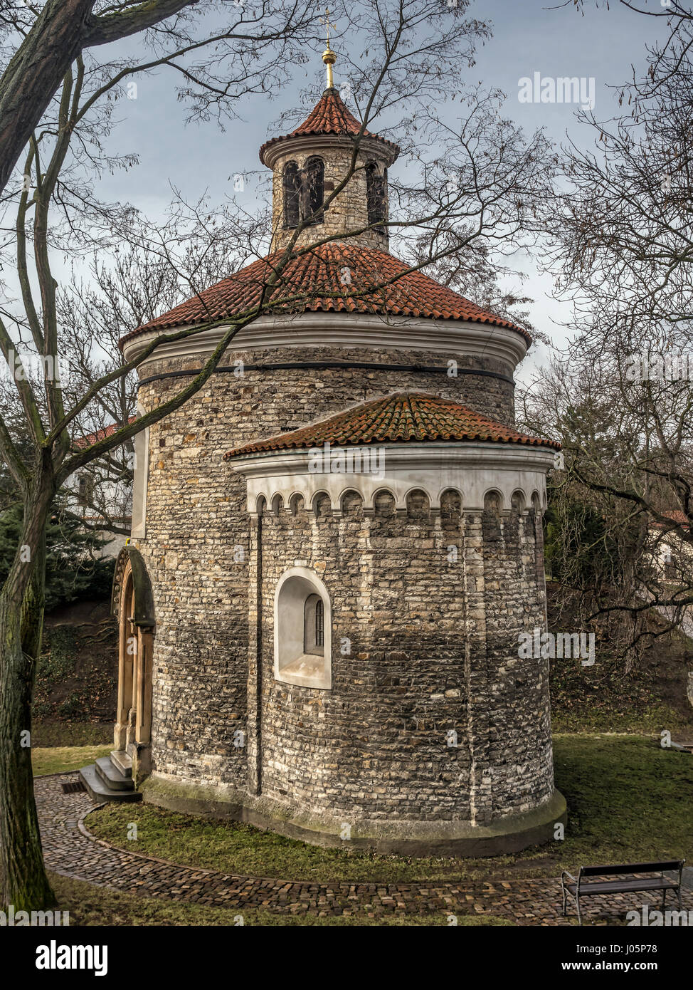 Älteste Rotunde von St. Martin aus 11. Jahrhundert, Vysehrad, Prag, Tschechische Republik Stockfoto