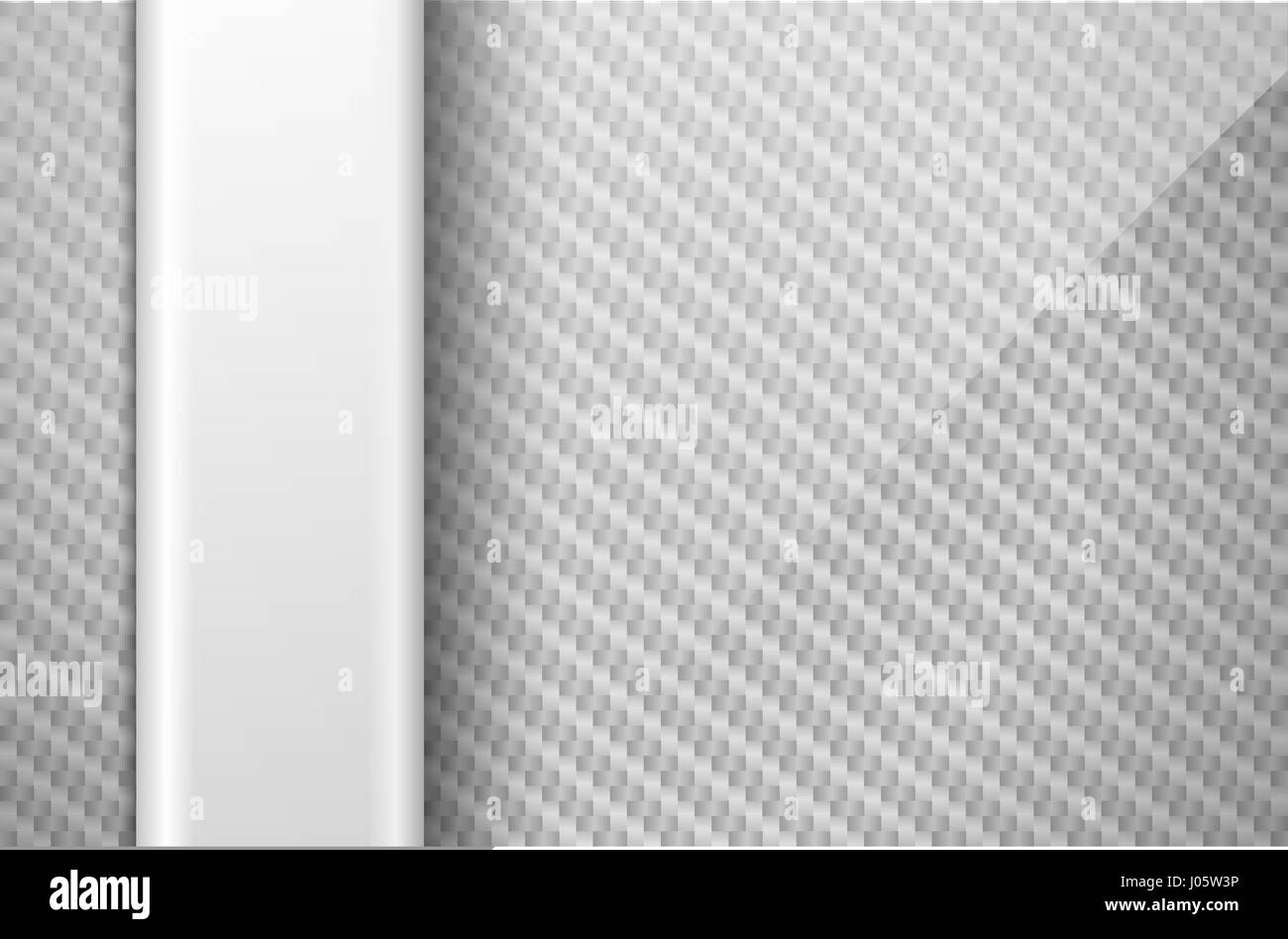 Vektor Silber weiße Kohlefaser-Hintergrund mit leichten vertikalen Kunststoff Linienelement. Industrie-Design-Illustration. Stock Vektor