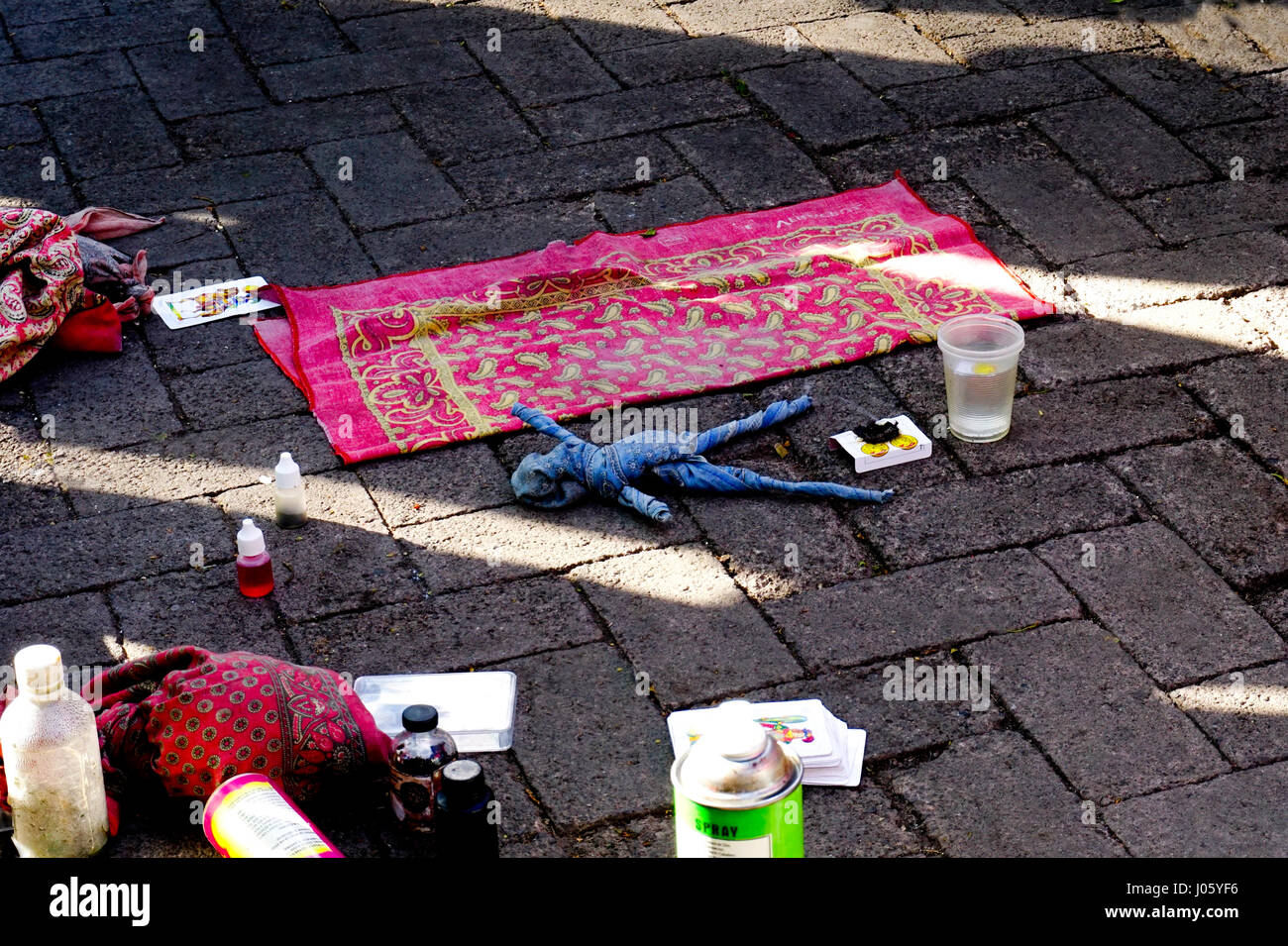 Mexikanisch, Reinigung, Ritual und Wahrsagen im öffentlichen Park, Mexico City, Mexiko Stockfoto