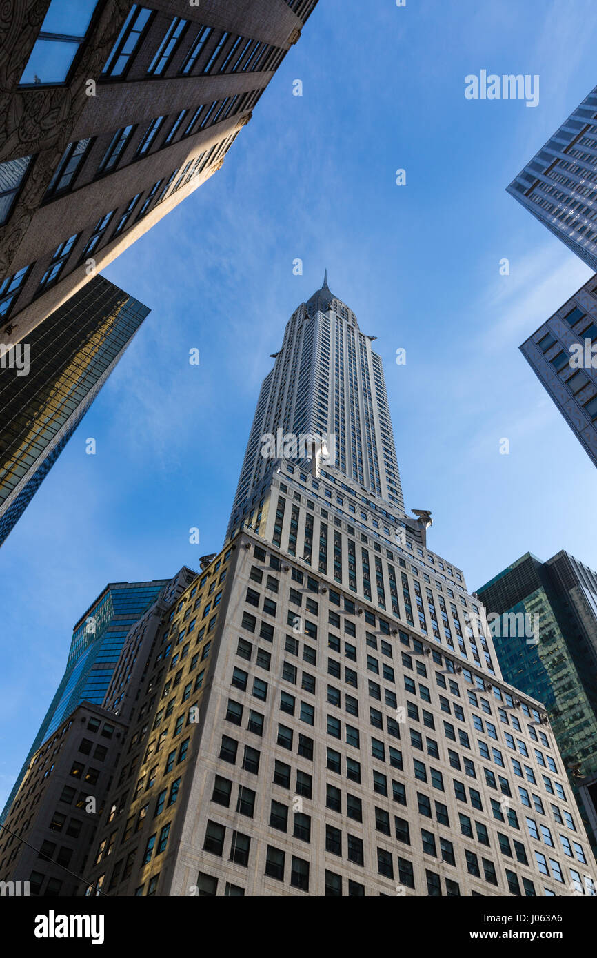 New York Skyline Wolkenkratzer mit Chrysler Building Stockfoto