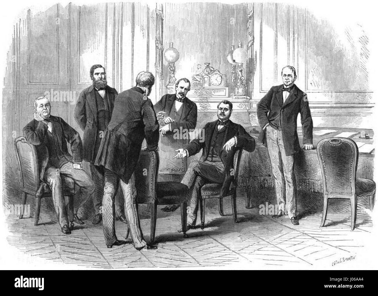 Das Comité Central plébiscitaire 1870 war ein politisches Komitee in Frankreich in der Zeit vor dem Deutsch-Französischen Krieg. Sie spielte eine Rolle bei der Organisation von Volksentscheidungen, insbesondere während der Krise des Zweiten Französischen Reiches. Stockfoto