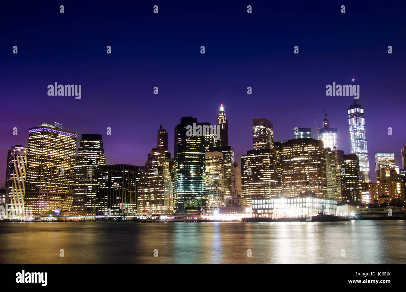 Berühmten Manhattan Insel Stadtbild in New York, USA Stockfoto