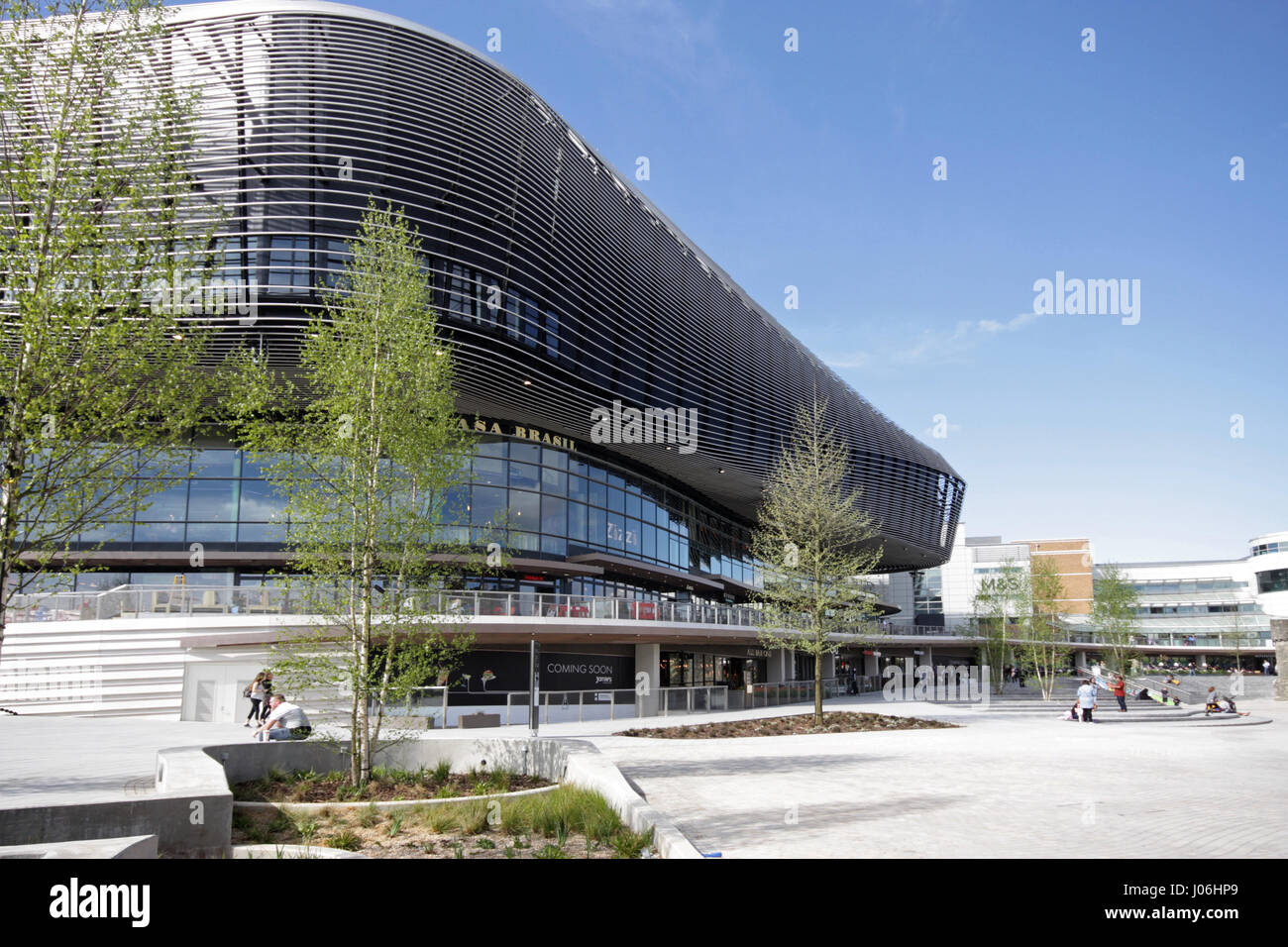 Neue Wasserzeichen-Restaurant und Showcase Kinokomplex in der WestQuay Shopping Centre. Fast fertig, aber einige Restaurants sind noch ausgestattet werden. Stockfoto