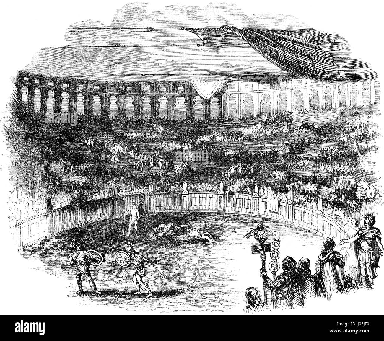 Die Spiele von Herodes dem großen im Theater von Caesarea Maritima Stockfoto