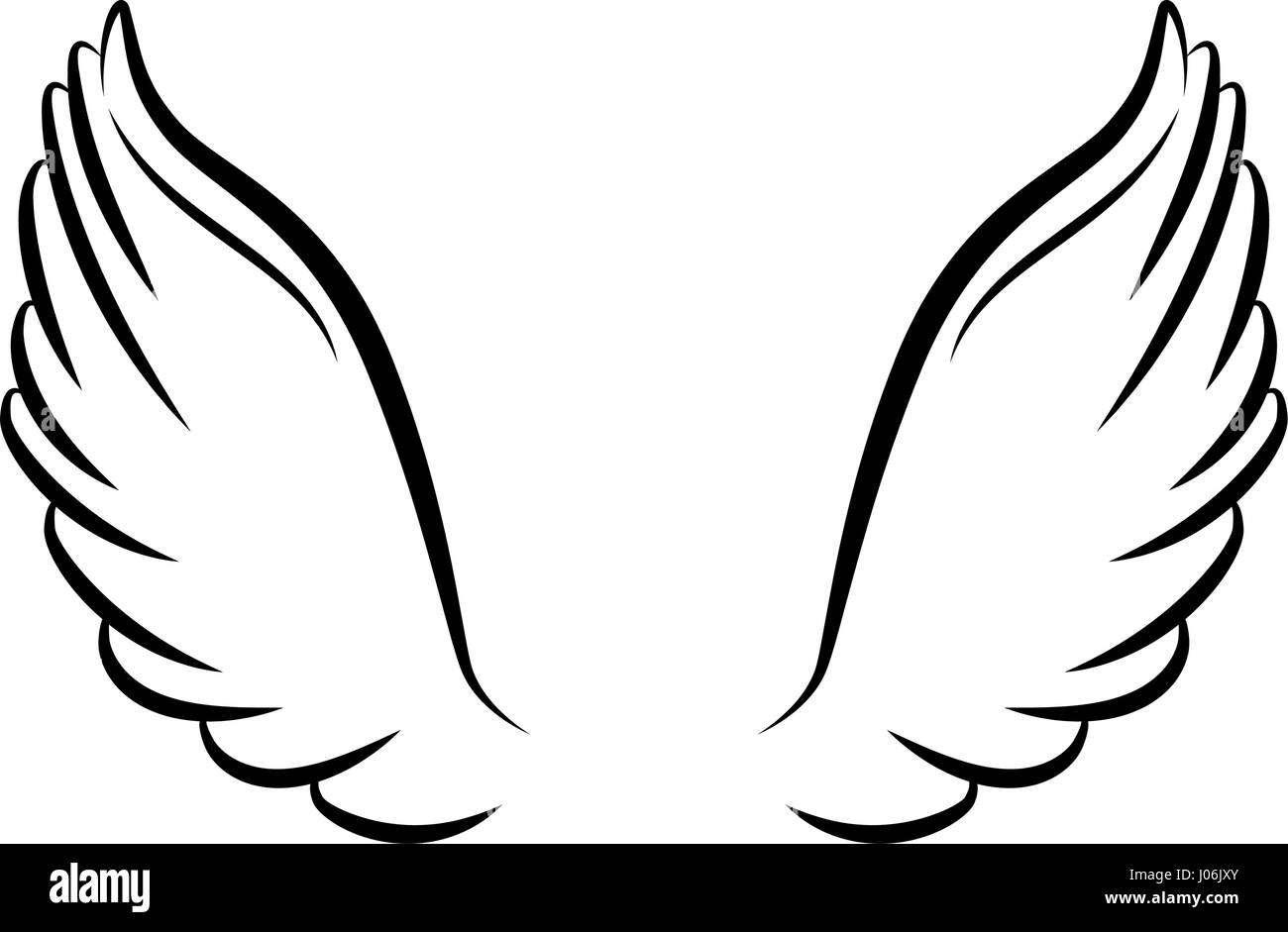 Engelsflügel isoliert Symbol Vektor-Illustration-design Vektor