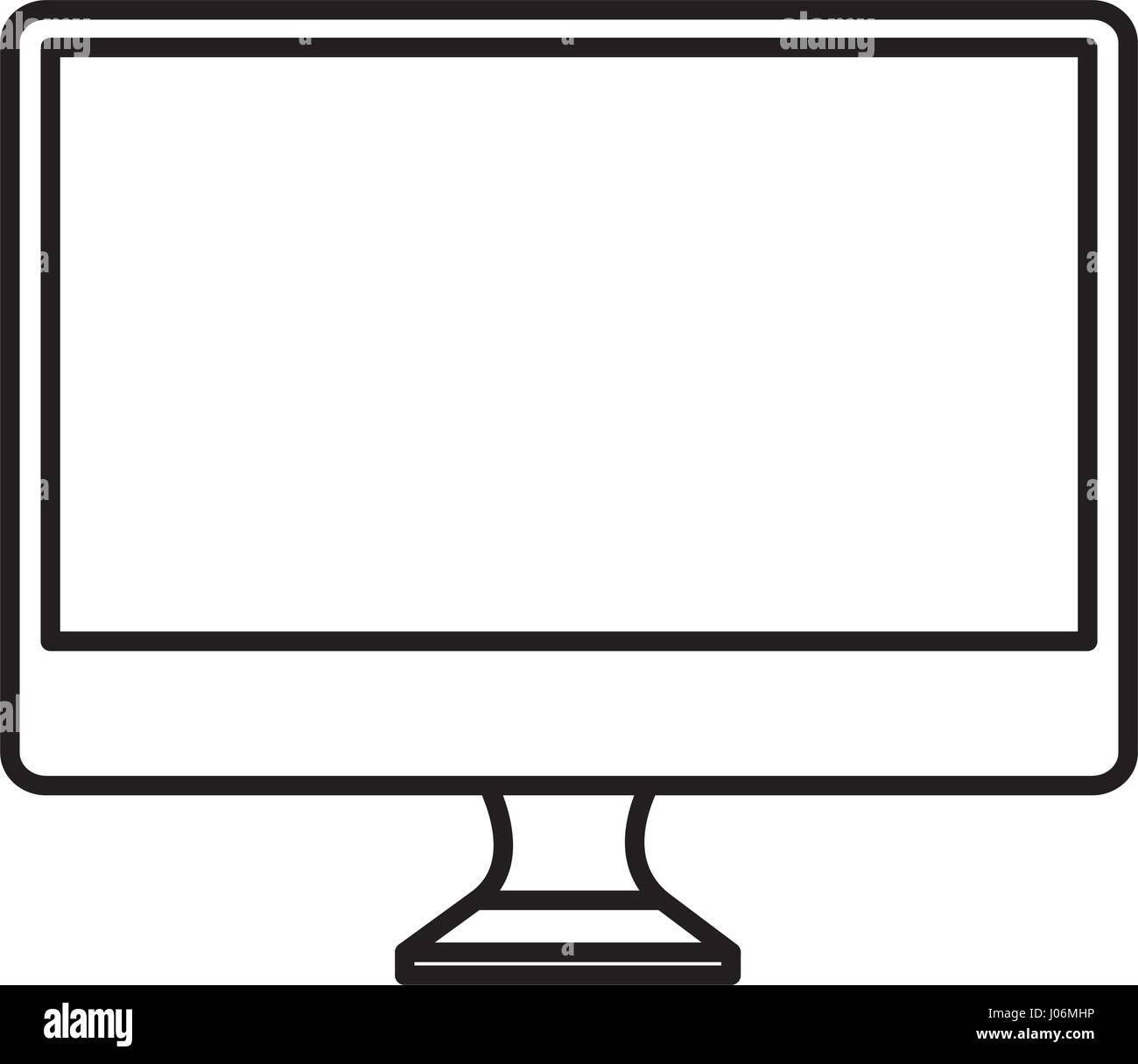 Computer-Desktop mit Vorlage-Symbol Stock-Vektorgrafik - Alamy