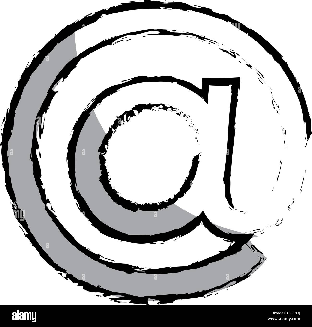 Arroba Symbol isolierten Symbol Stock-Vektorgrafik - Alamy
