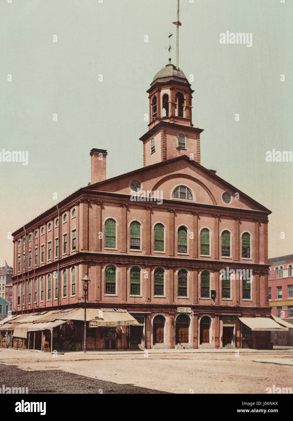 Faneuil Hall, Boston, Massachusetts, USA, Photochrome Print, Detroit Publishing Company, 1900 Stockfoto