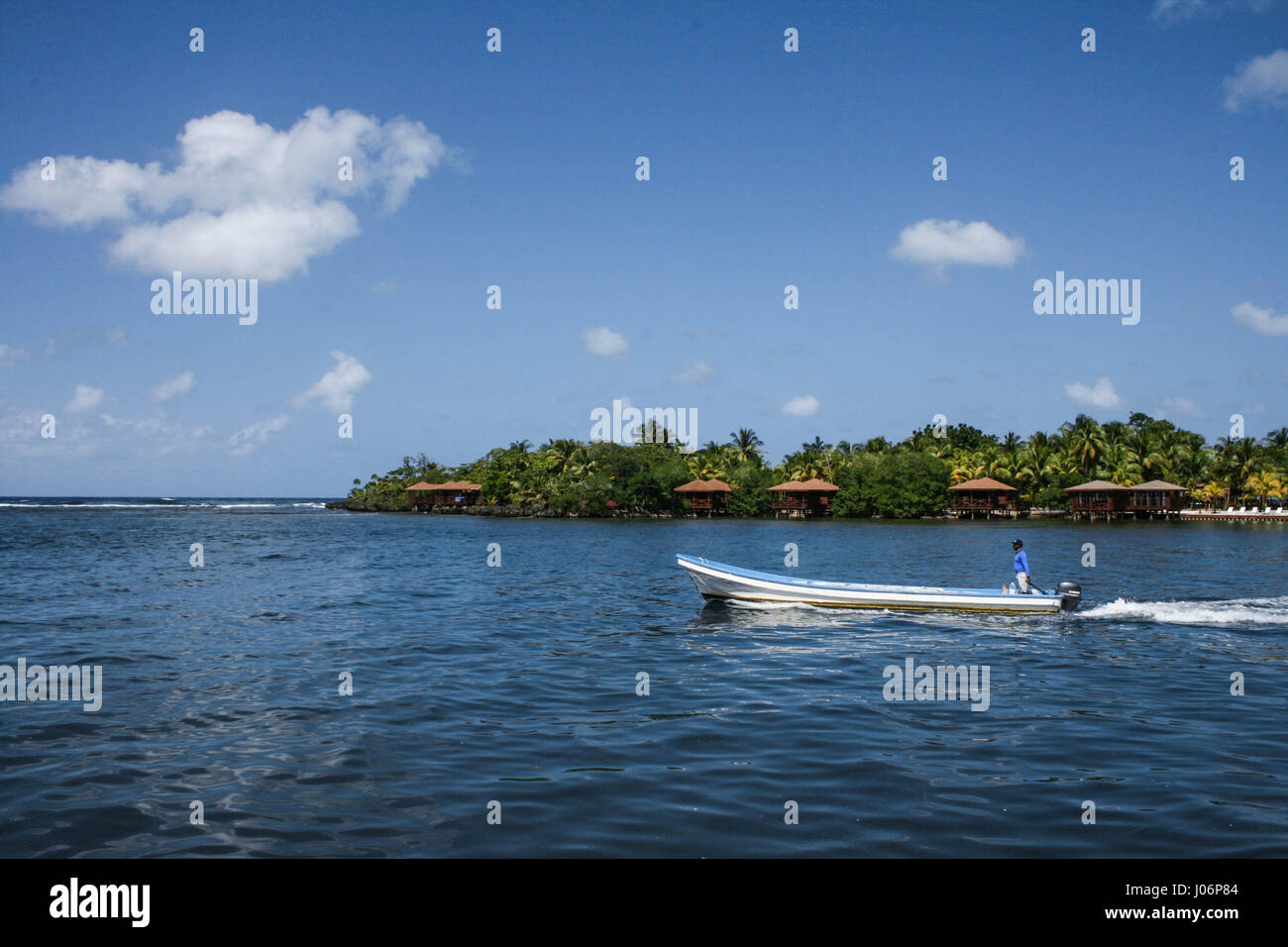 Roatan Honduras Cove Stockfoto