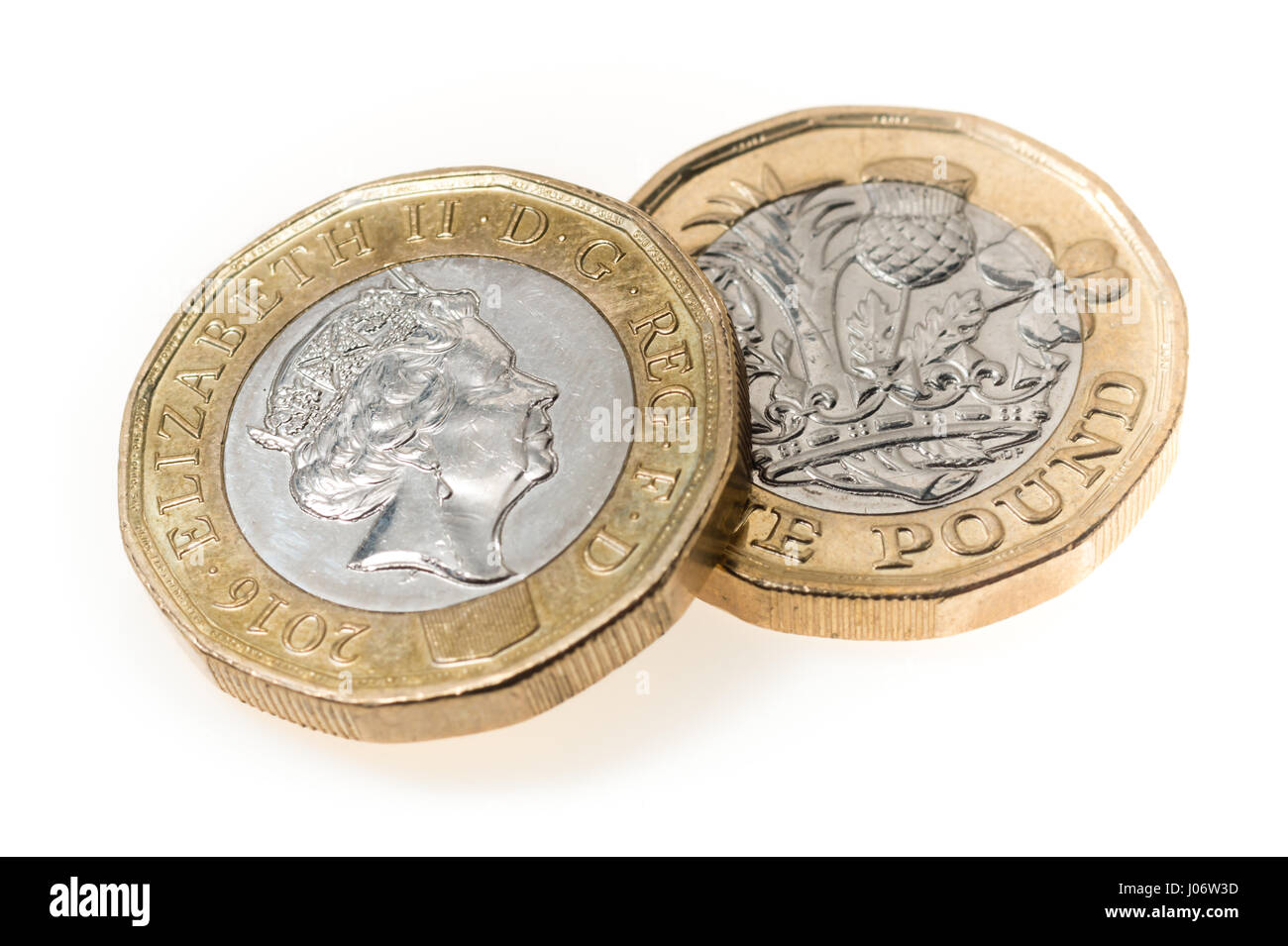 Das neue 12 seitig britische Pfund-Münze Stockfoto