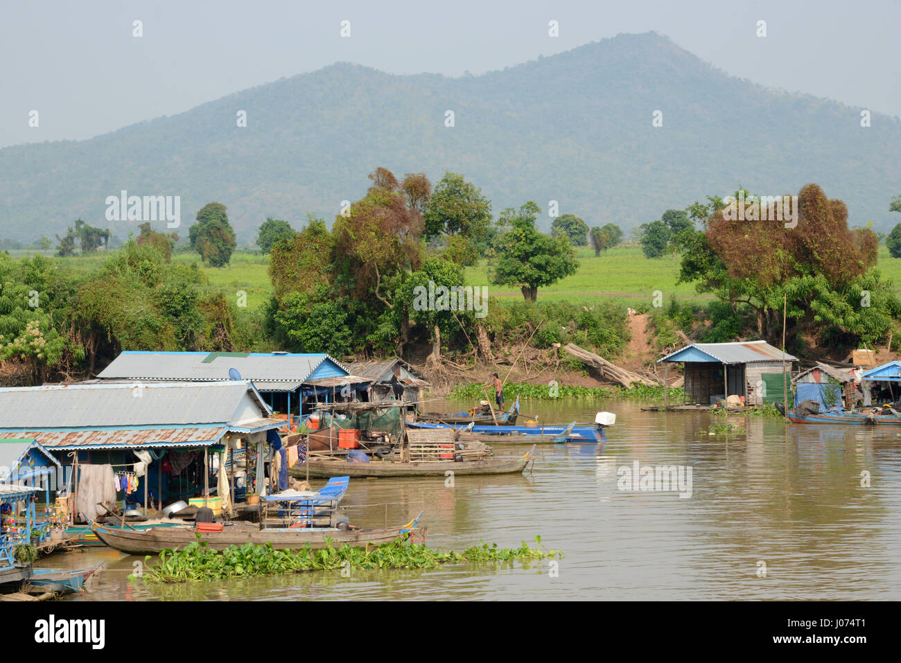Schwimmende Dörfer von Kampong Chhnang, Kambodscha Stockfoto