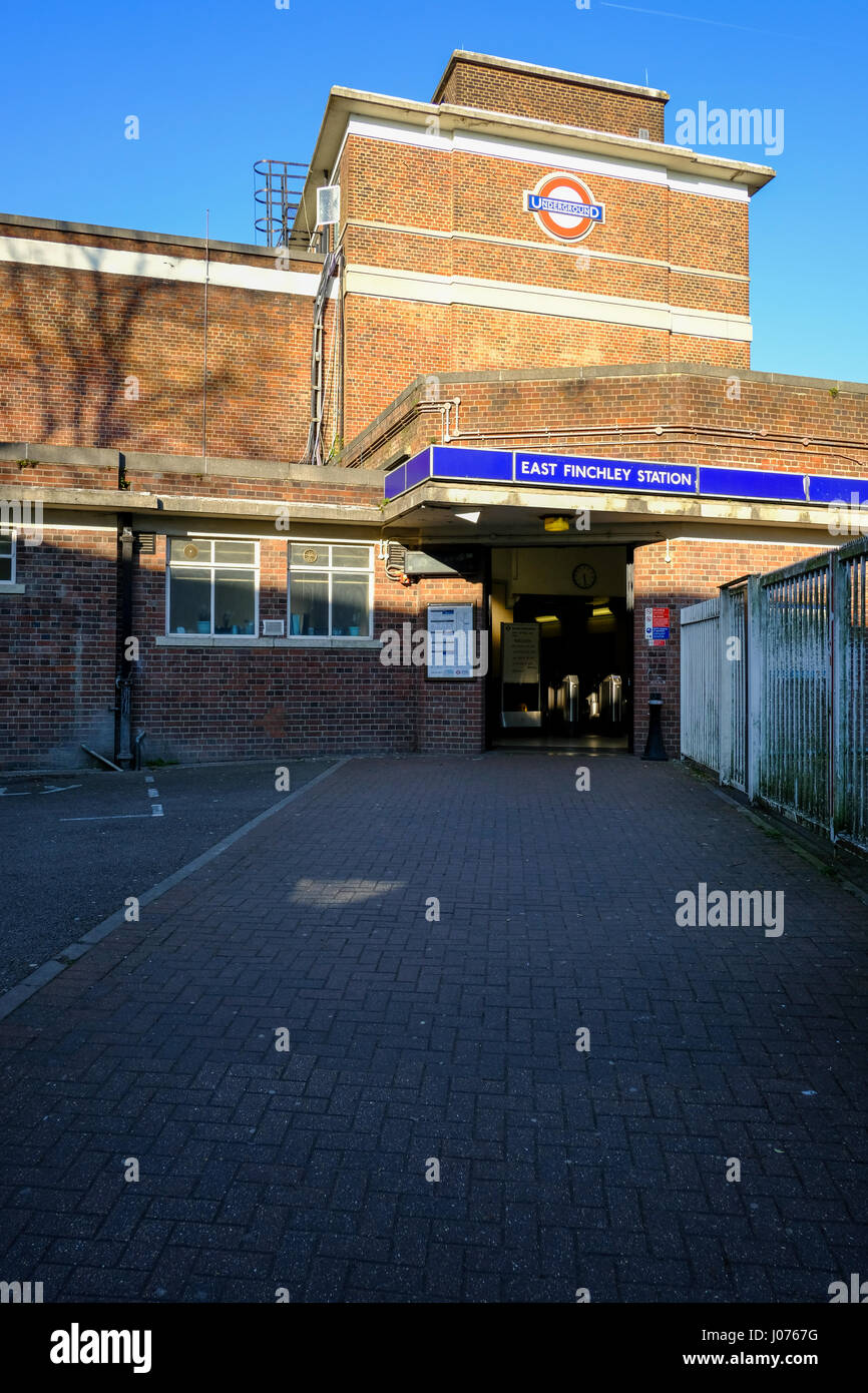 East Finchley Bahnhof Stockfoto