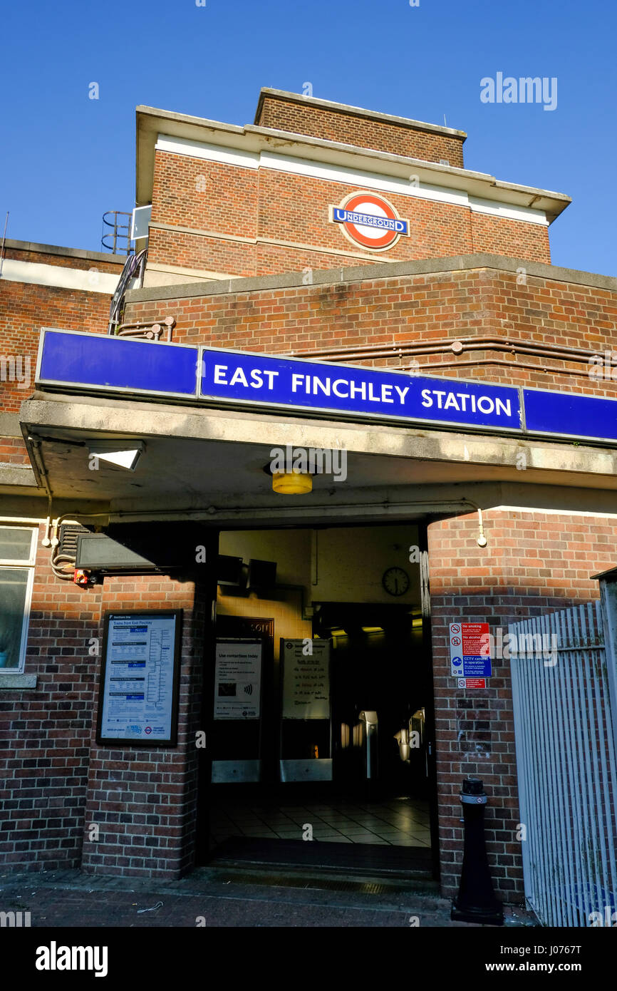 East Finchley Bahnhof Stockfoto