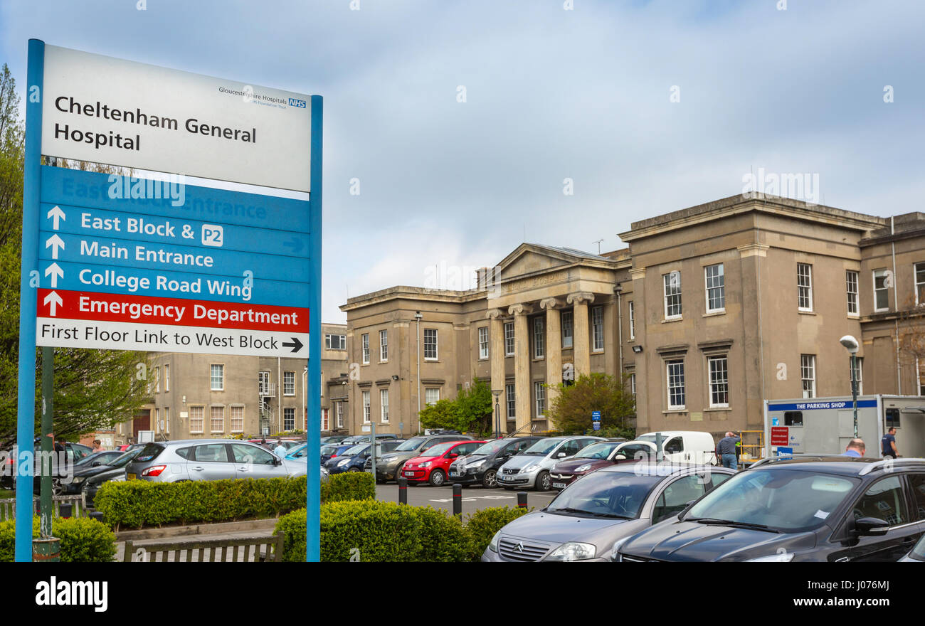 Cheltenham allgemeines Krankenhaus, Cheltenham, Großbritannien Stockfoto