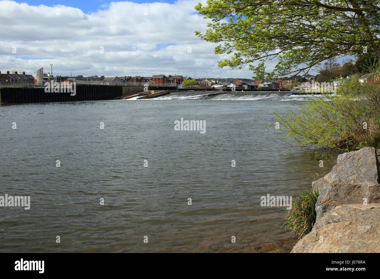 Karottenhosenträger Weir, Kai Exeter, Devon, England, UK Stockfoto