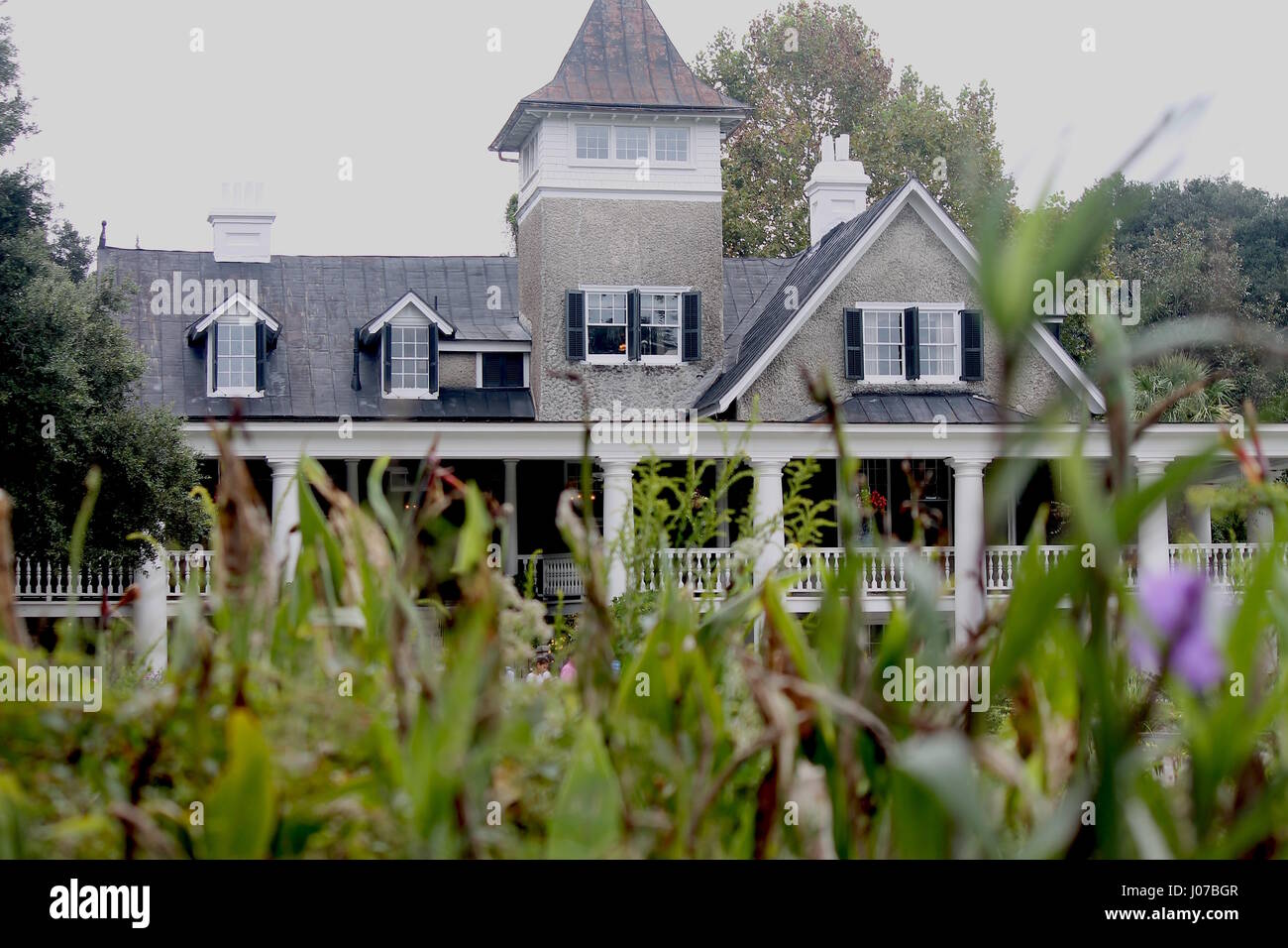 Grau und White Mansion Stockfoto