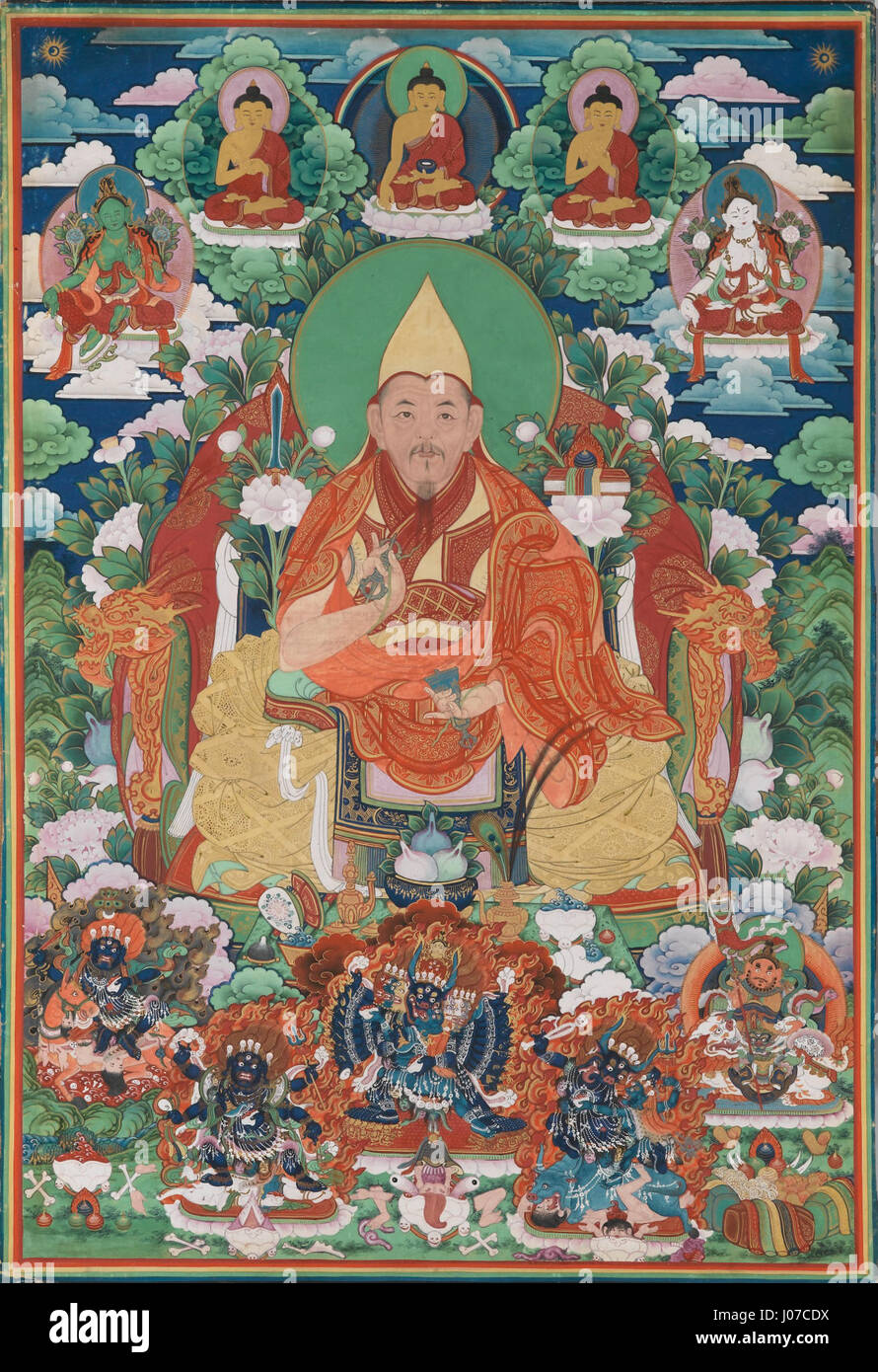 Tangka Impérial de Changkya Hutuktu Rolpai Dorje (1717-1786) d Stockfoto