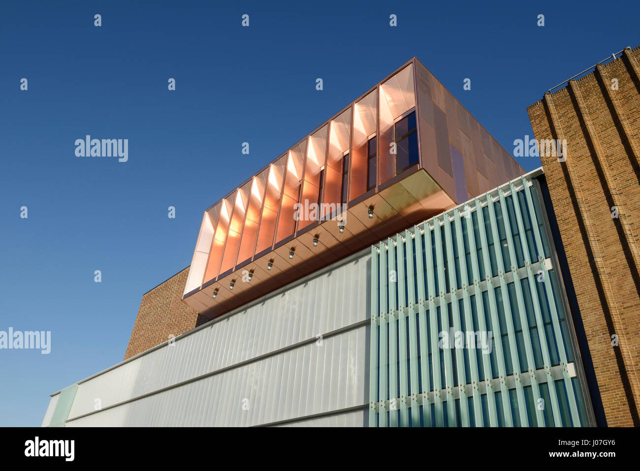 Nahaufnahme Detail der Storyhouse im Stadtzentrum von Chester UK Stockfoto
