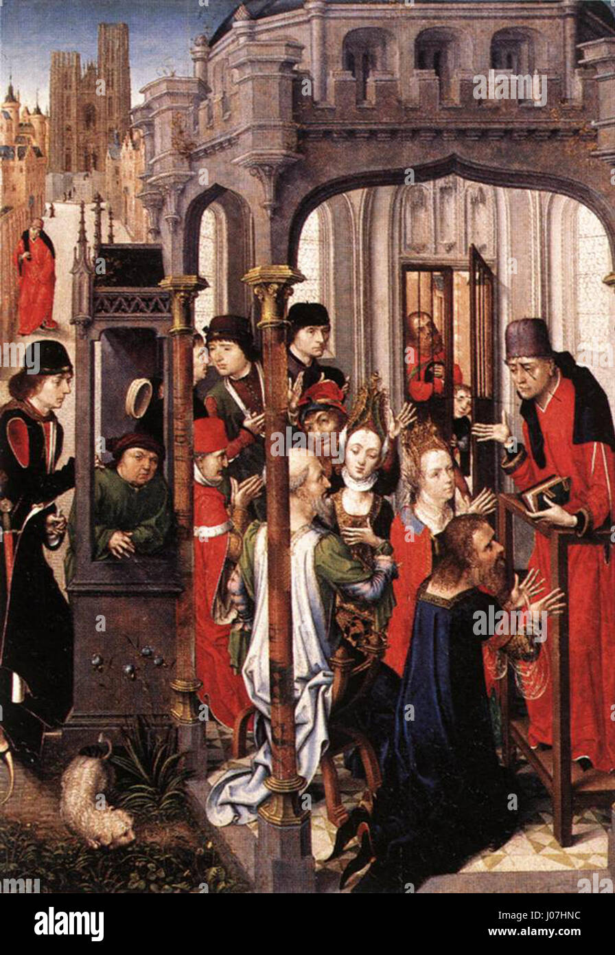 15. Jahrhundert unbekannte Maler - die Predigt von St. Géry - WGA23573 Stockfoto