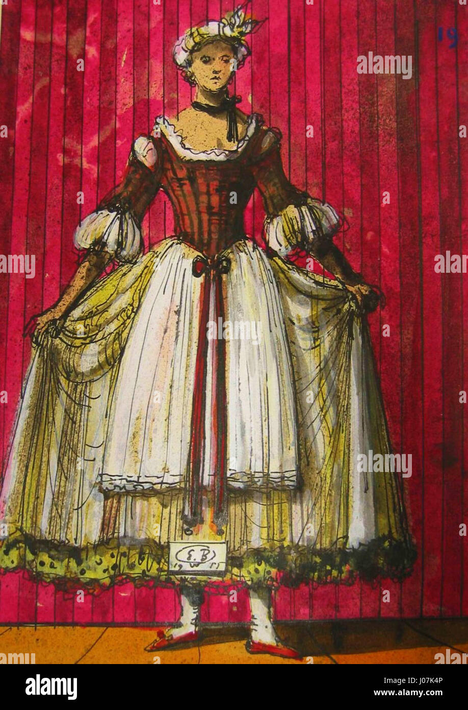 Così Fan tutte ist eine Oper von Wolfgang Amadeus Mozart, die 1790 erstmals aufgeführt wurde. Es geht um Themen wie Treue, Liebe und Täuschung, die im Kontext der italienischen Oper stehen. Das Werk ist bekannt für seine lebendige Musik und seine komplexe Charakterdynamik. Stockfoto