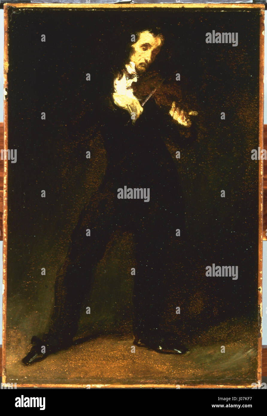 Ferdinand Victor Eugène Delacroix - Paganini- Stockfoto