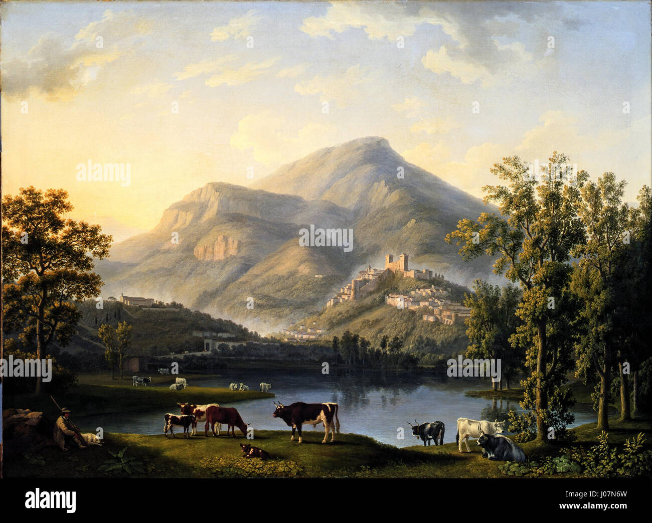 Jakob Philipp Hackert - Vedute dE28099Itri (Landschaft mit einer Ansicht von Itri) - Stockfoto