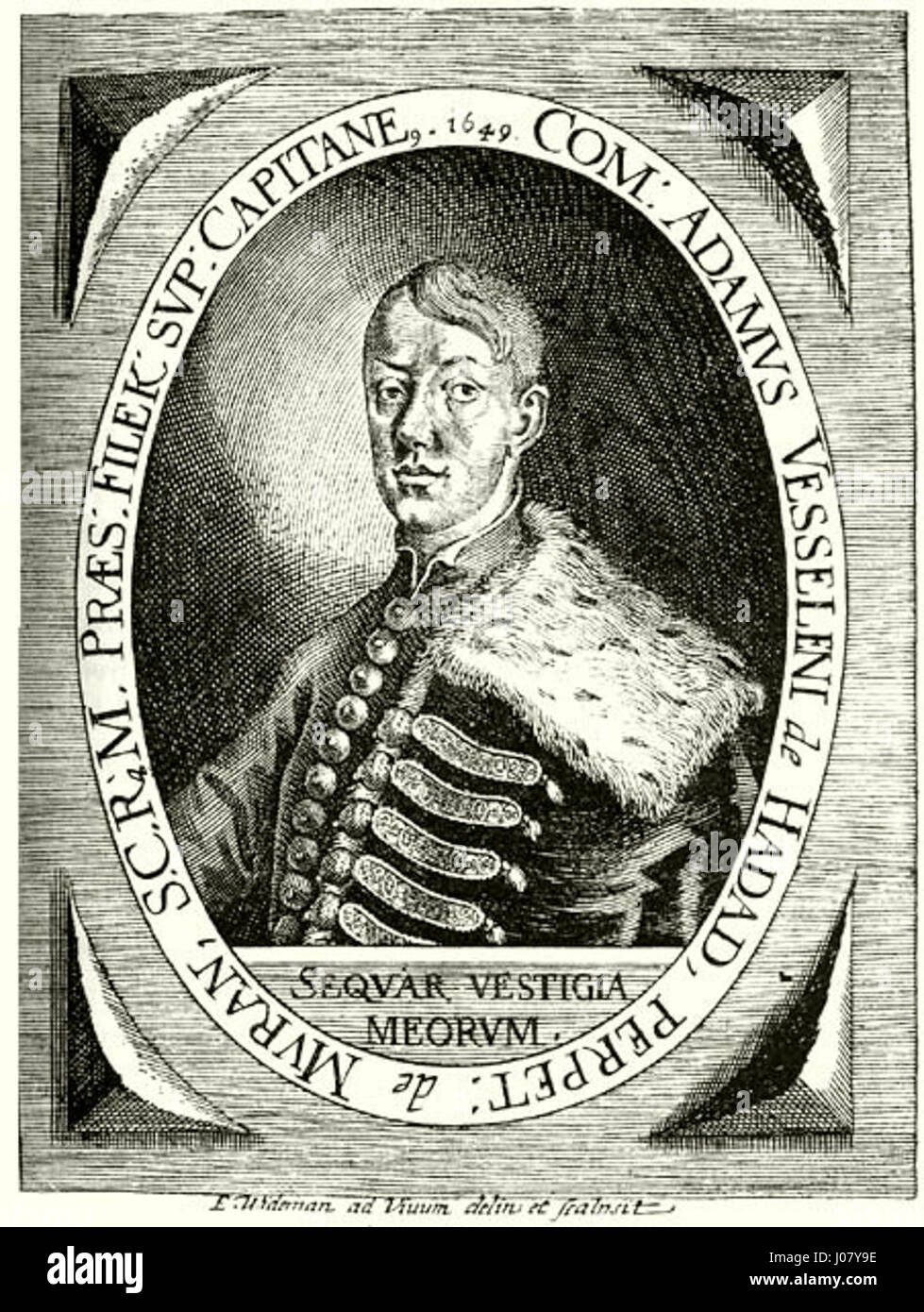 Wesselényi Ádám-Widemann ist eine ungarische historische Persönlichkeit, die für seine Beteiligung am ungarischen Adel und politischen Leben bekannt ist. Seine Beiträge sind in verschiedenen historischen Texten dokumentiert, die die aristokratischen und politischen Bewegungen in Ungarn während seiner Zeit beschreiben. Stockfoto