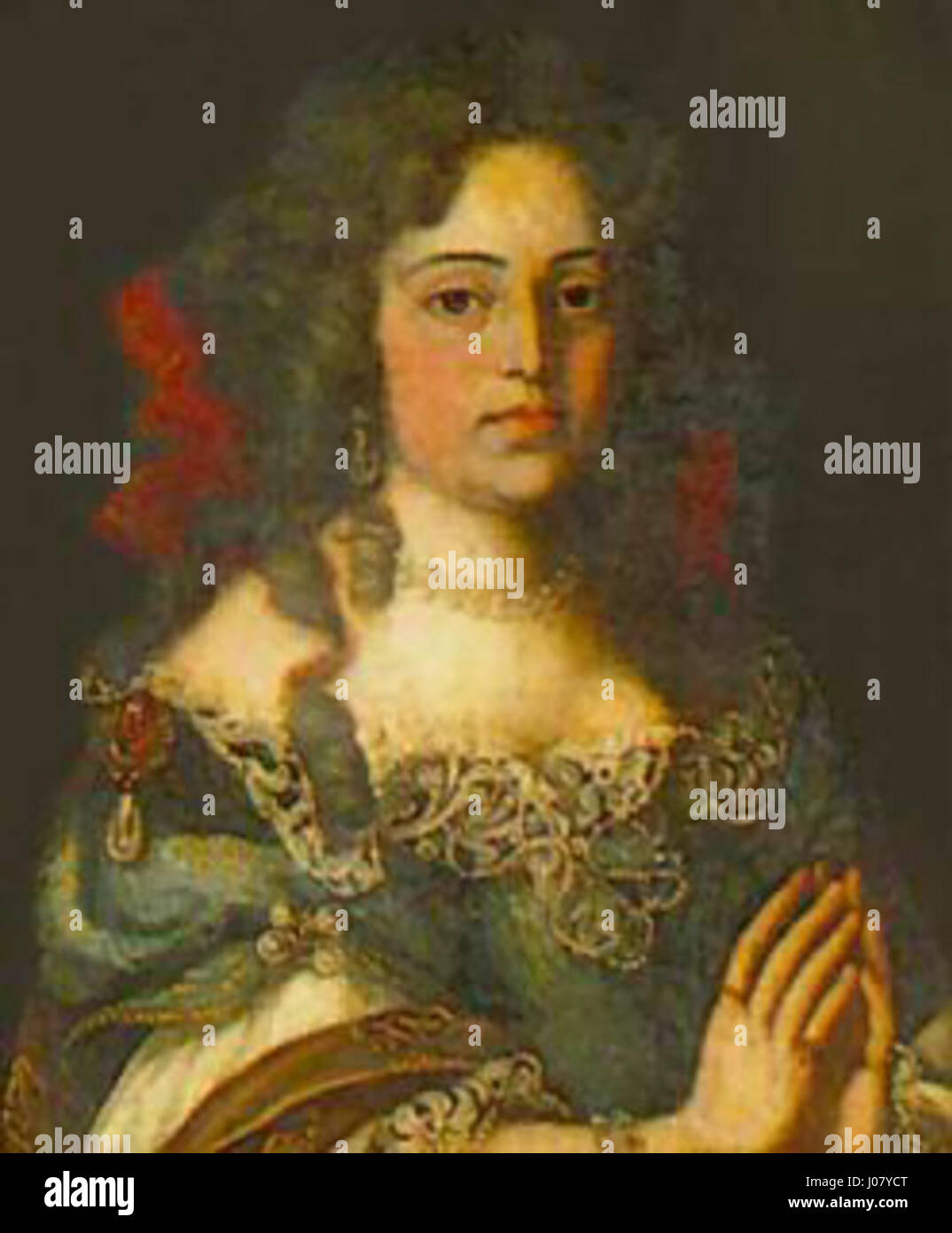 Marie Françoise de Savoie eines unbekannten Künstlers (zukünftige Königin von Portugal) Stockfoto