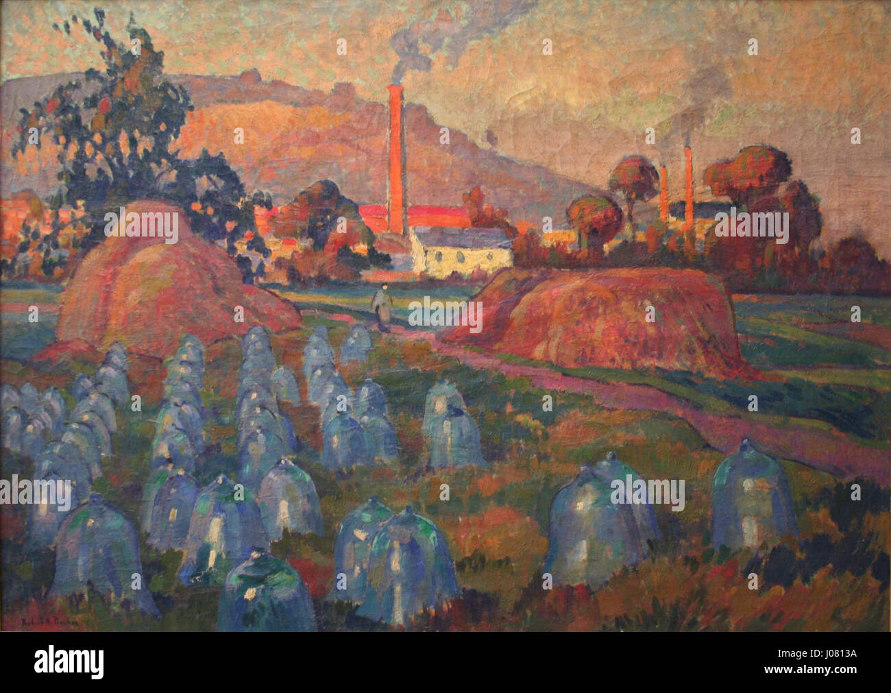 Robert Antoine Pinchon, 1921, Le Jardin Maraicher, Öl auf Leinwand, 74 x 100 cm, Musée des Beaux-Arts de Rouen. Stockfoto