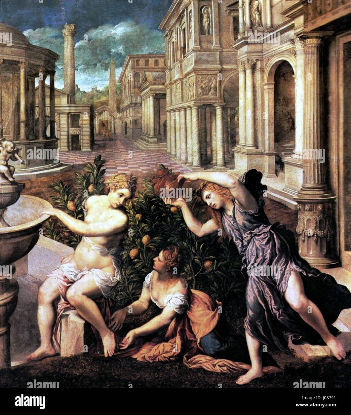 Paris Bordone Betsabea al Bagno Con Ancelle WallrafRichartzMuseum