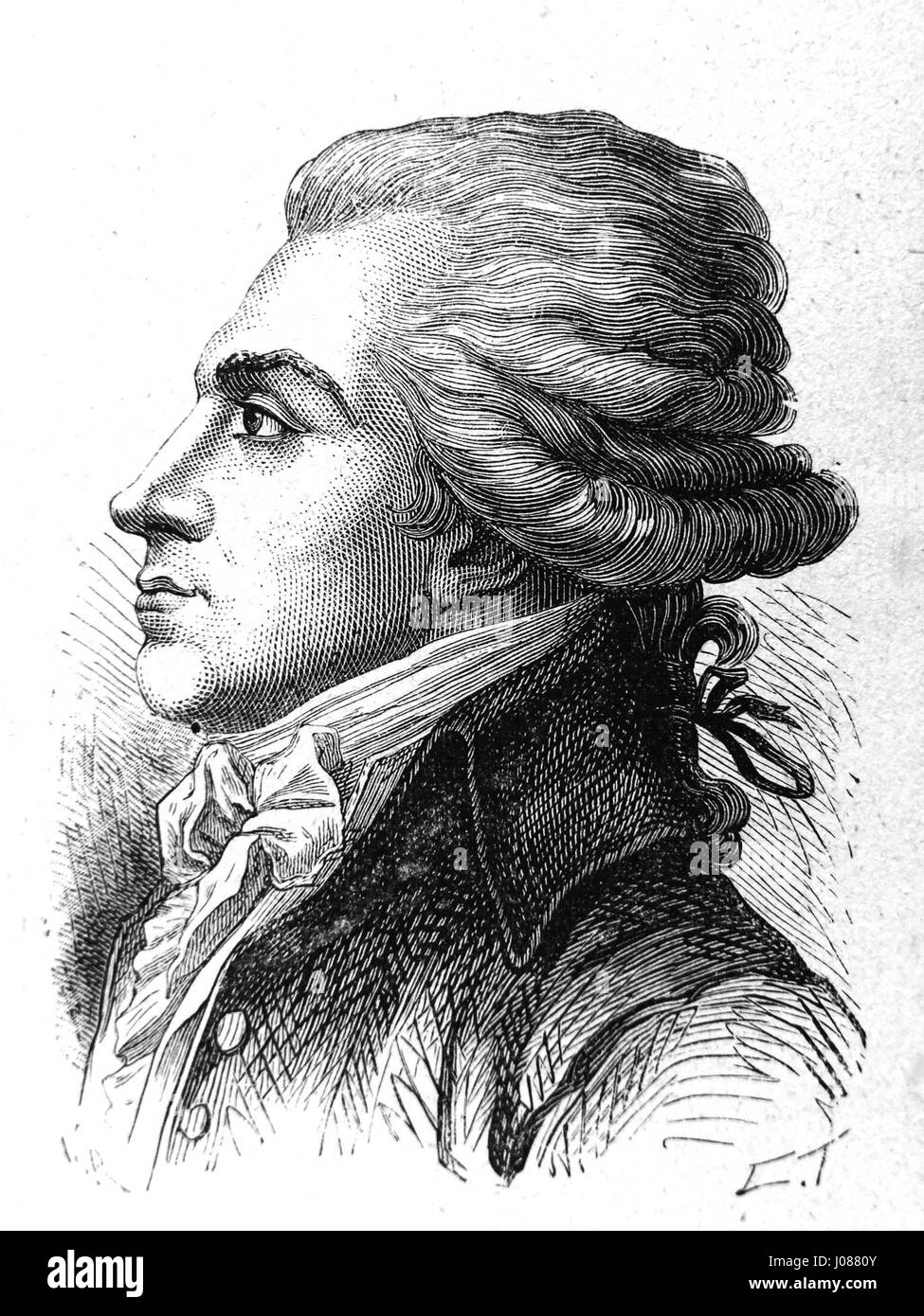 Dieses Gemälde zeigt den ADUC 114 Barrière de Vieusac, ein Bild einer französischen Szene aus dem frühen 19. Jahrhundert. Der Künstler fängt einen Moment im Leben der französischen Gesellschaft in den späten 1700er und frühen 1800er Jahren ein Stockfoto