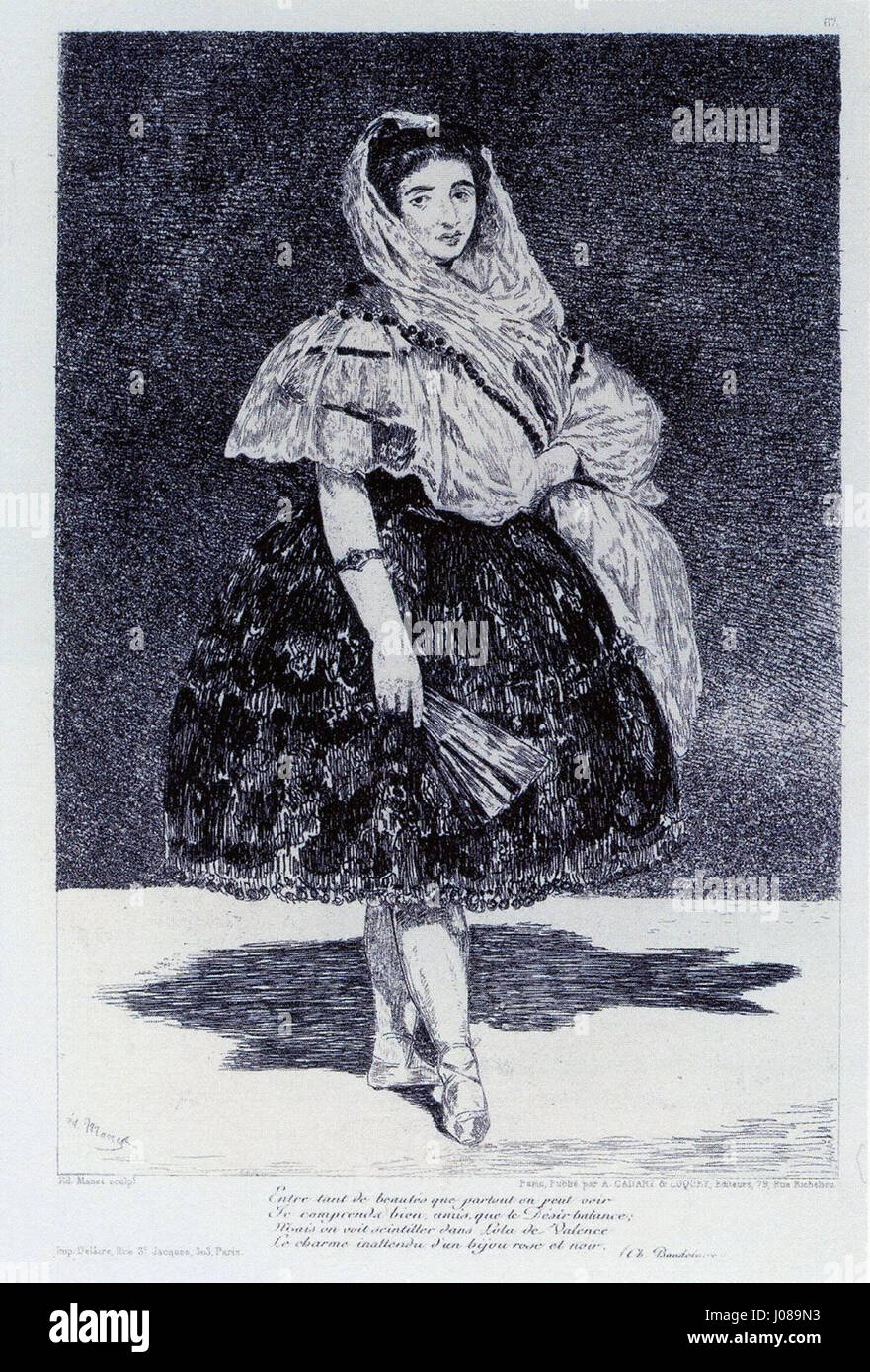 Édouard Manet - Lola de Valence (Eau-Forte et Aquatinte) Stockfoto