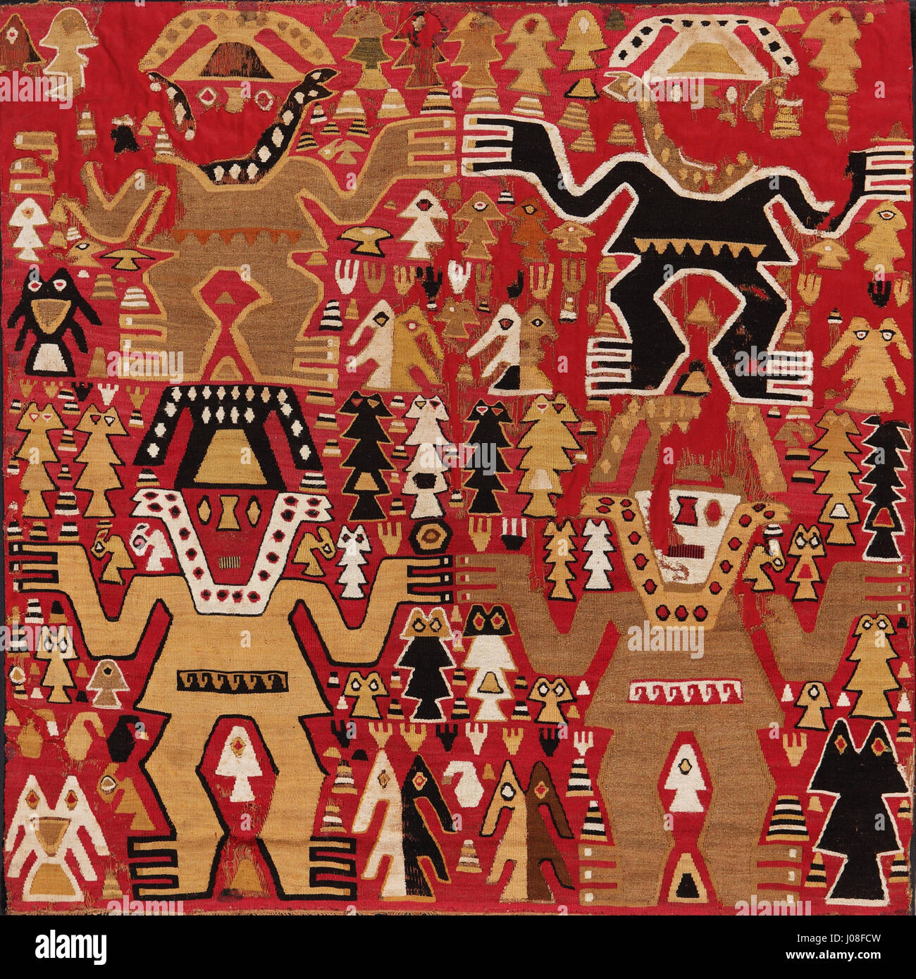 Chimú Stil - zeremoniellen Textil- Stockfoto