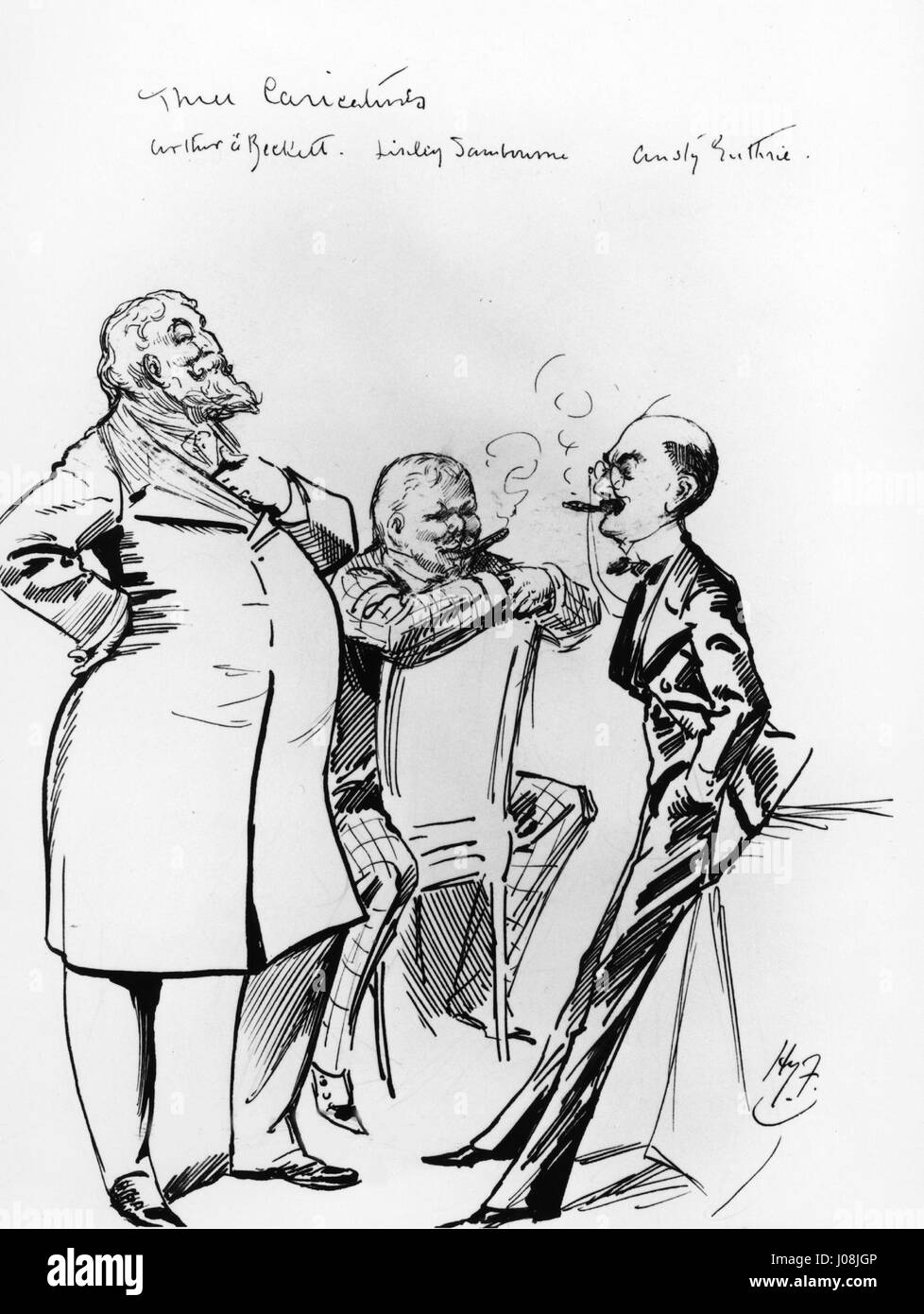 Arthur William À Beckett; Edwin Linley Samborne; Thomas Anstey Guthrie von Harry Furniss Stockfoto