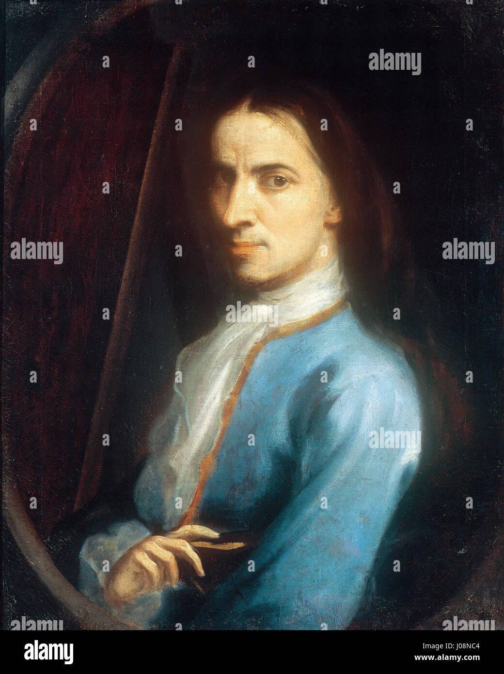 Juan Rodríguez Juárez Selbstporträt bietet einen introspektiven Einblick in die Identität des Künstlers und fängt seine Gesichtszüge und seinen Ausdruck mit detaillierten Pinselarbeiten gekonnt ein. Stockfoto Juan Rodríguez Juárez Selbstporträt bietet einen introspektiven Einblick in die Identität des Künstlers und fängt seine Gesichtszüge und seinen Ausdruck mit detaillierten Pinselarbeiten gekonnt ein. Stockfoto