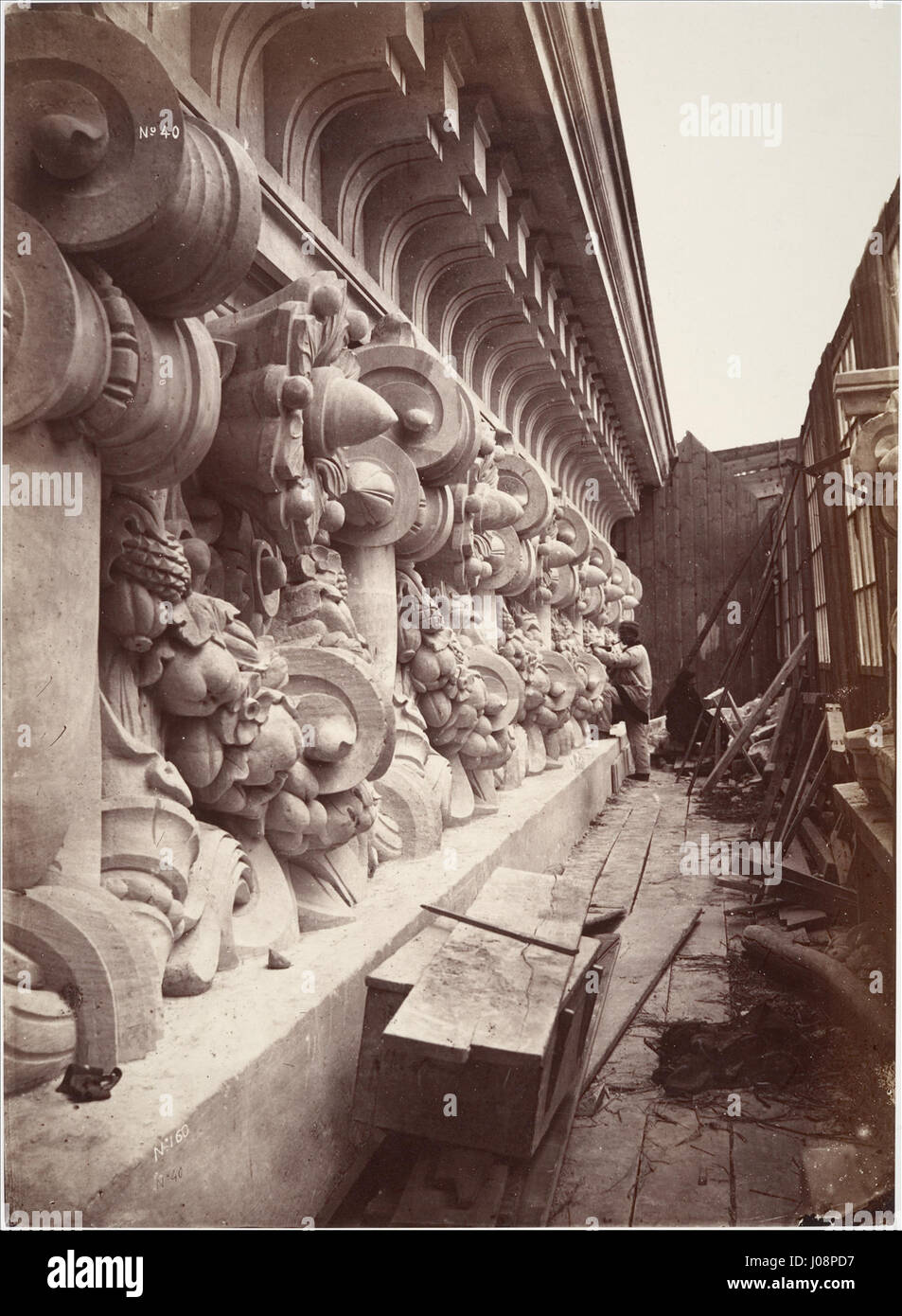 Louis-Emile Durandelle, Le Nouvel Opéra de Paris (Skulptur Ornementale) Stockfoto