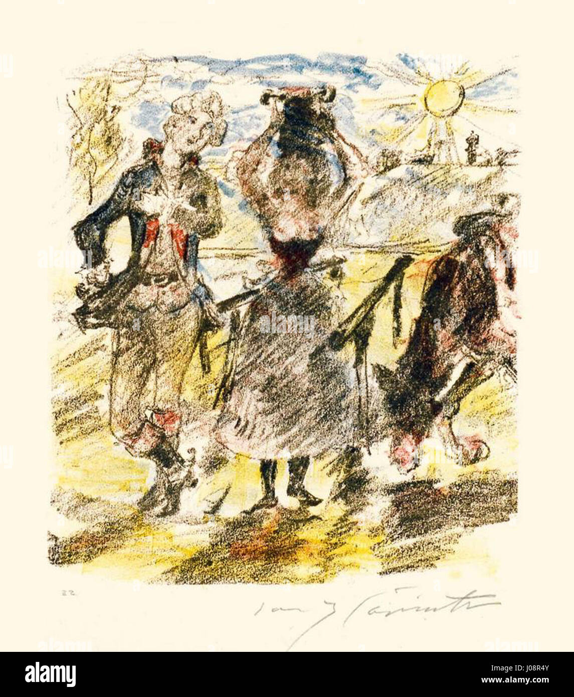 Lovis Corinths „die Königin von Golkonde“ stellt eine königliche Frau aus der Golconda-Region dar, deren charakteristischer Stil Realismus und Impressionismus verbindet. Das Stück reflektiert Corinths Fokus auf die menschliche Form und psychologische Tiefe und erfasst sowohl die äußere Schönheit als auch die innere Komplexität seines Themas. Stockfoto