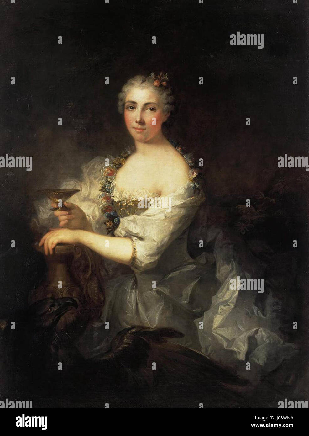 Robert Tournières - Portrait von unbekannten Frau als Hebe - WGA23046 Stockfoto