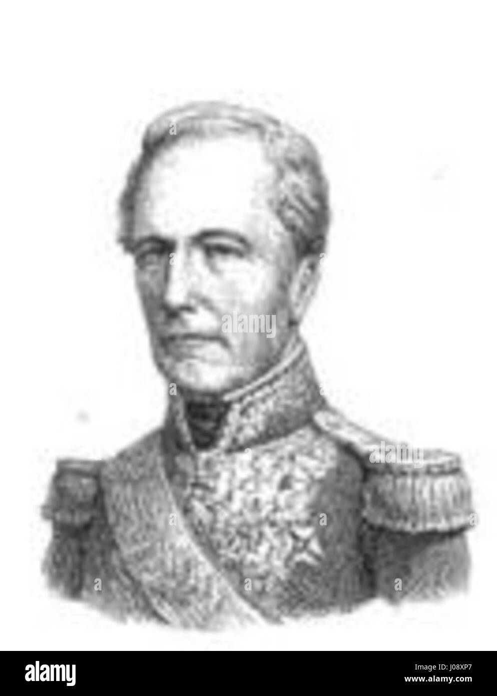 Tiburce Sébastiani war ein französischer Maler, der für seine Porträts und historischen Szenen bekannt war. Seine Werke stellen oft militärische Themen dar und spiegeln den romantischen Stil wider, der im Frankreich des 19. Jahrhunderts vorherrschte. Stockfoto