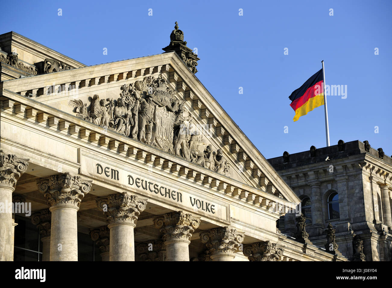 Architektur, Berlin, Gebäude, bundestag, Hauptstadt, Zentrum, Stadt, Klassik, Säulen, Kongress, Kultur, Tag, Reiseziele, europa, deutschland, Stockfoto